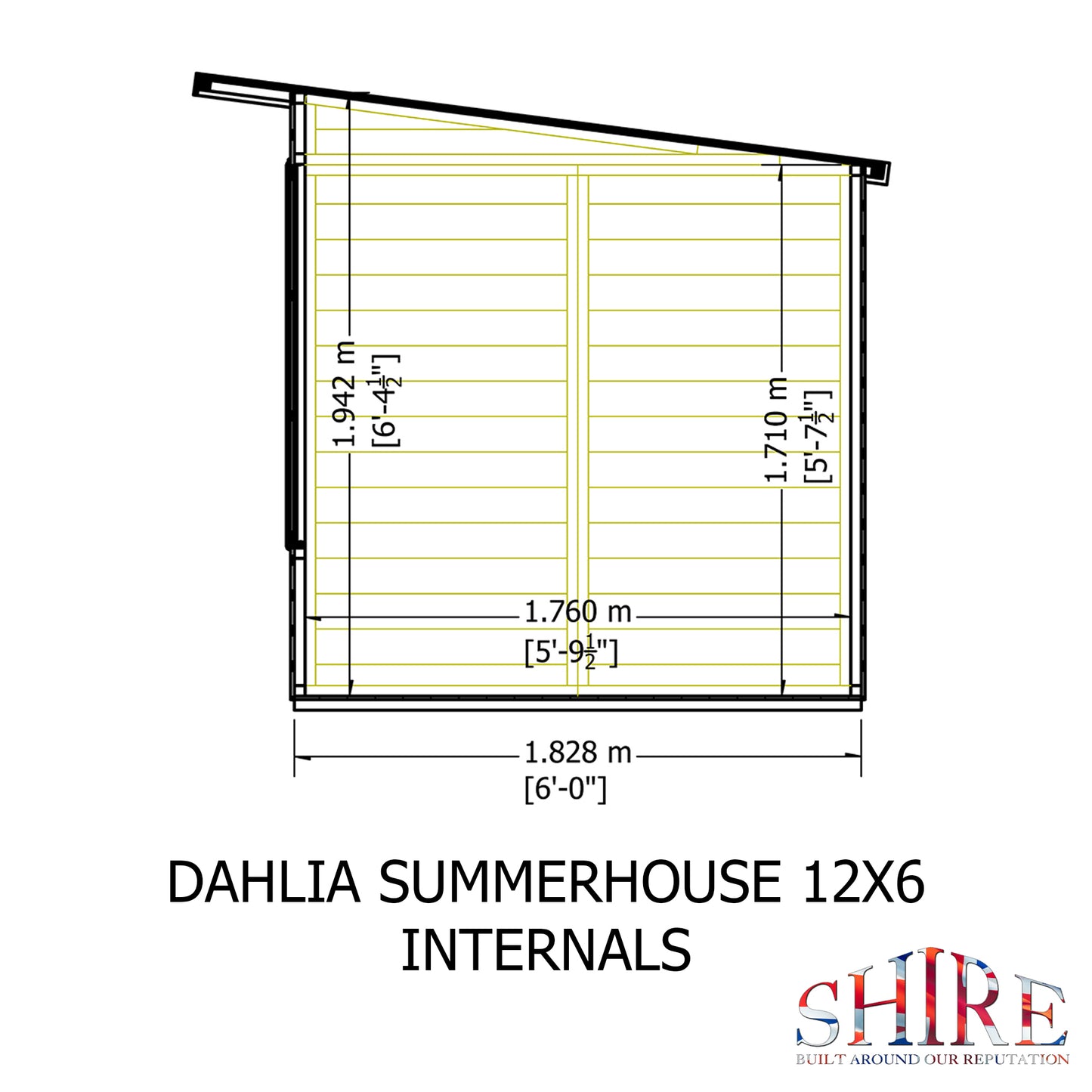 Shire Dahlia Summerhouse 12x6