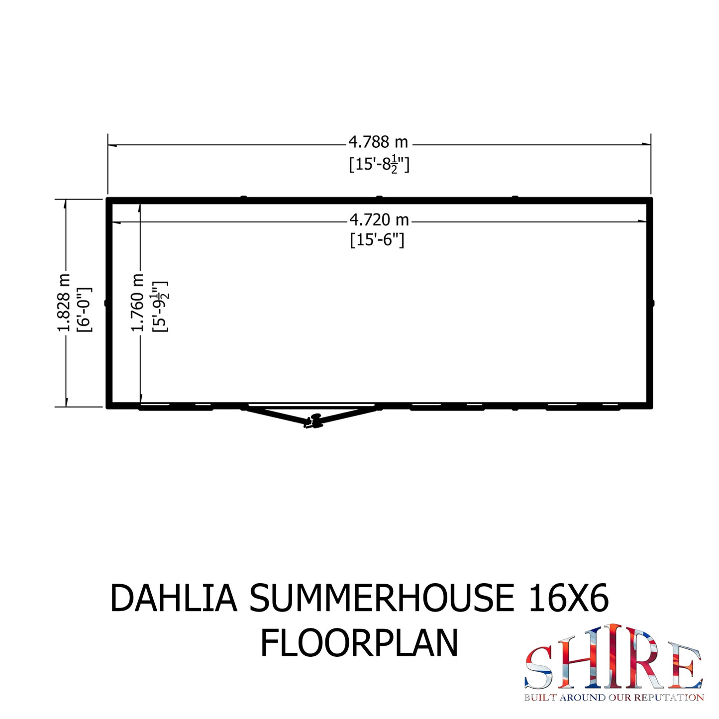 Shire Dahlia Summerhouse 16x6