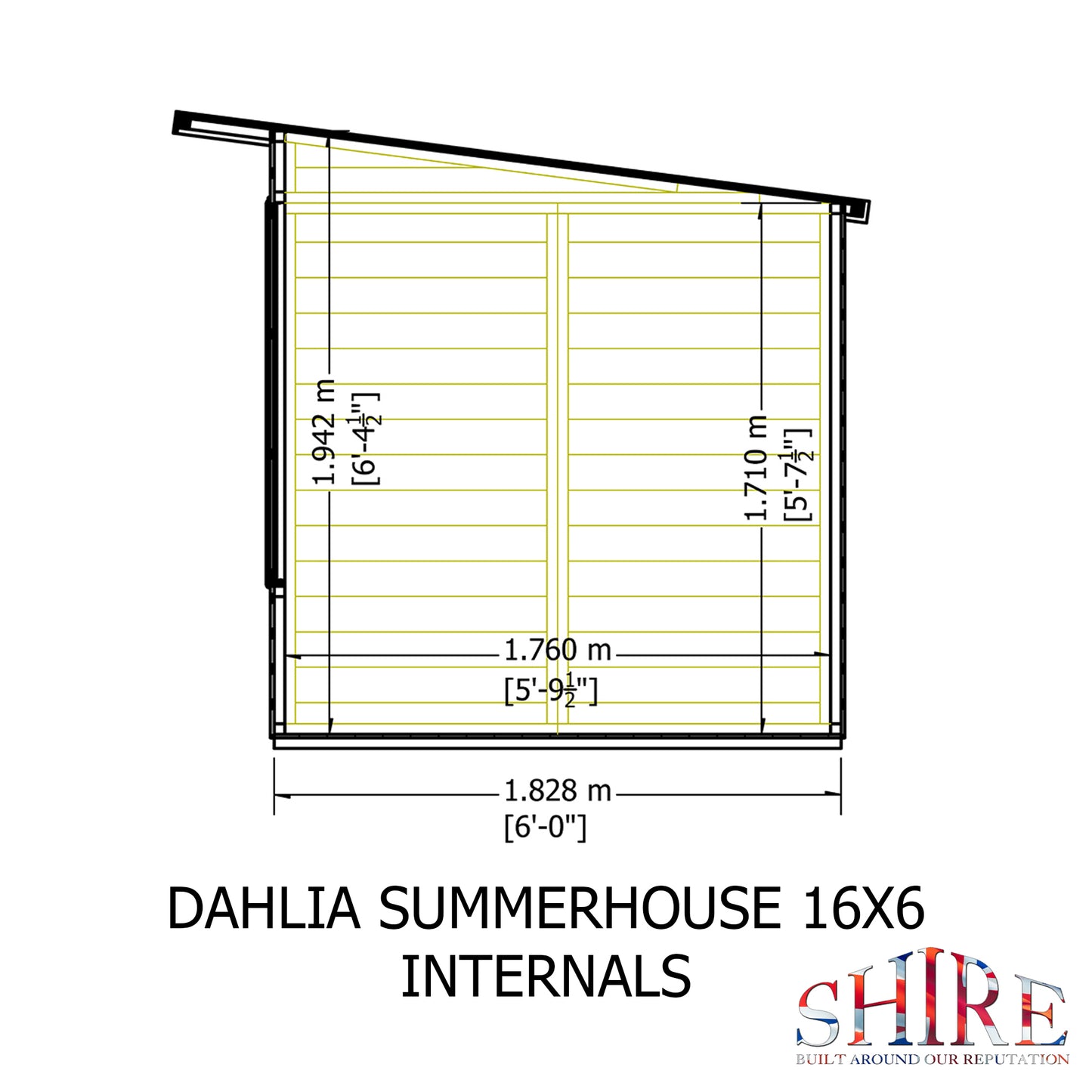 Shire Dahlia Summerhouse 16x6