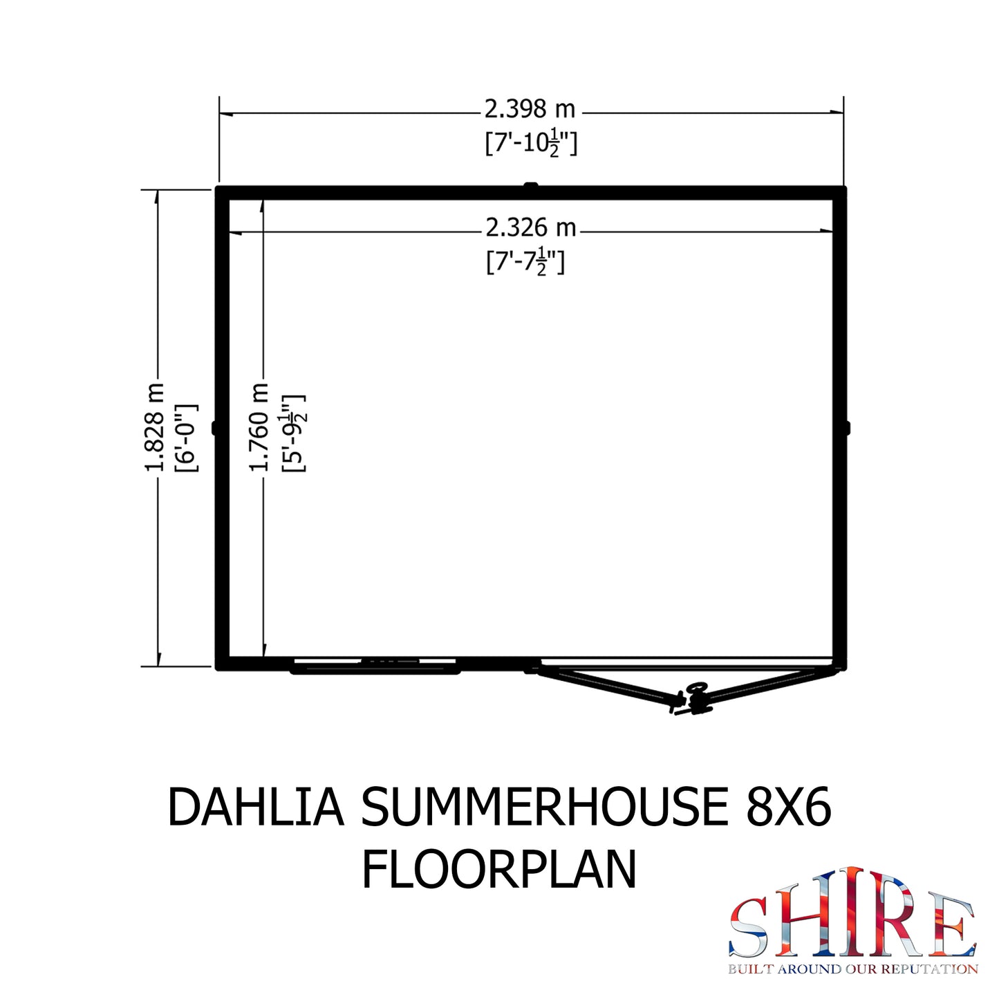 Shire Dahlia Summerhouse 8x6