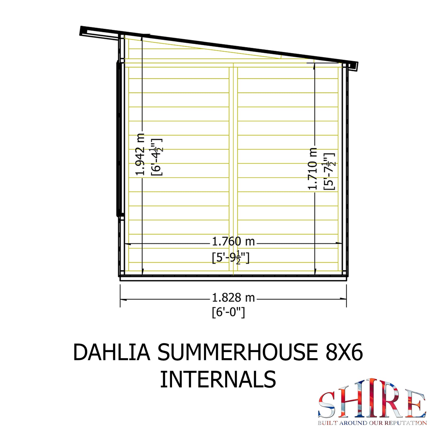 Shire Dahlia Summerhouse 8x6