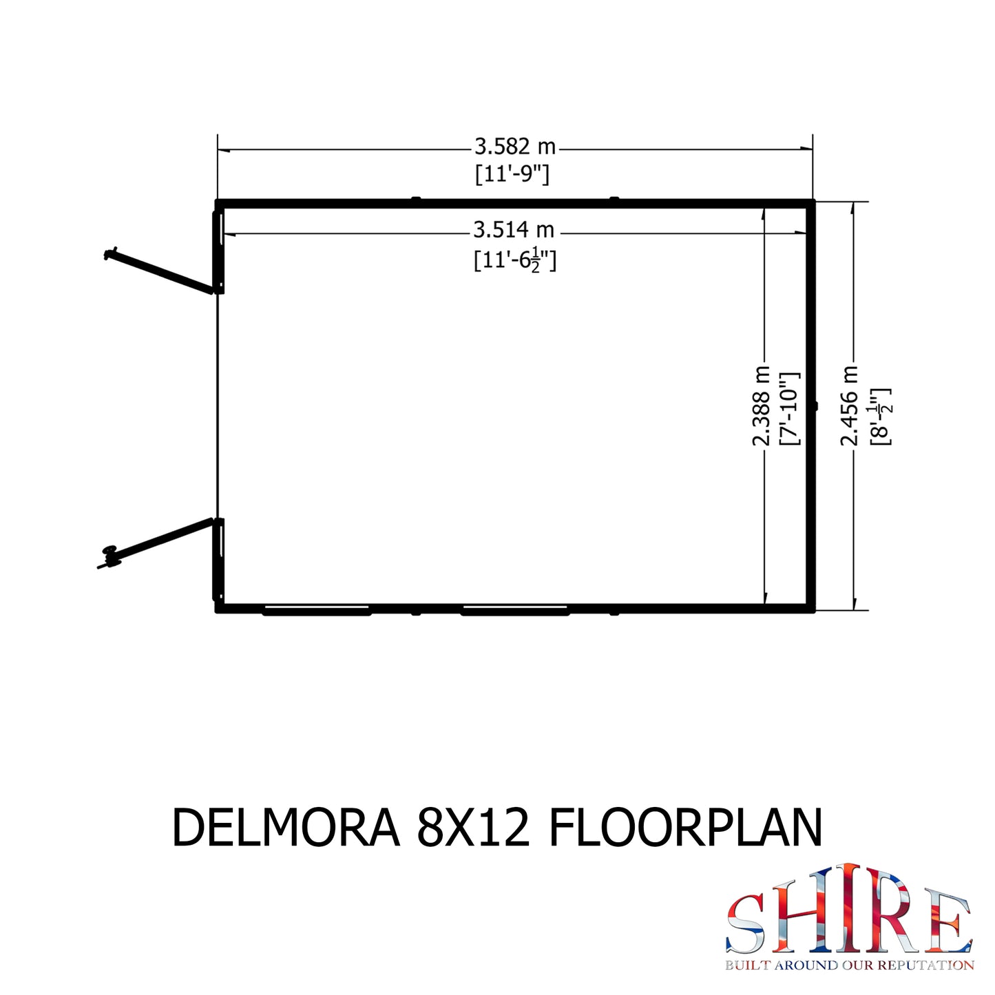 Shire Delmora Tongue and Groove Summerhouse 8' x 12'