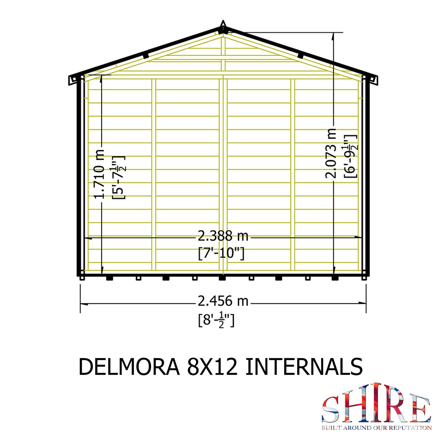 Shire Delmora Tongue and Groove Summerhouse 8' x 12'