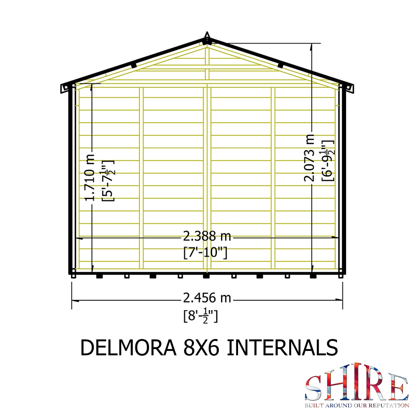 Shire Delmora Tongue and Groove Summerhouse 8' x 6'