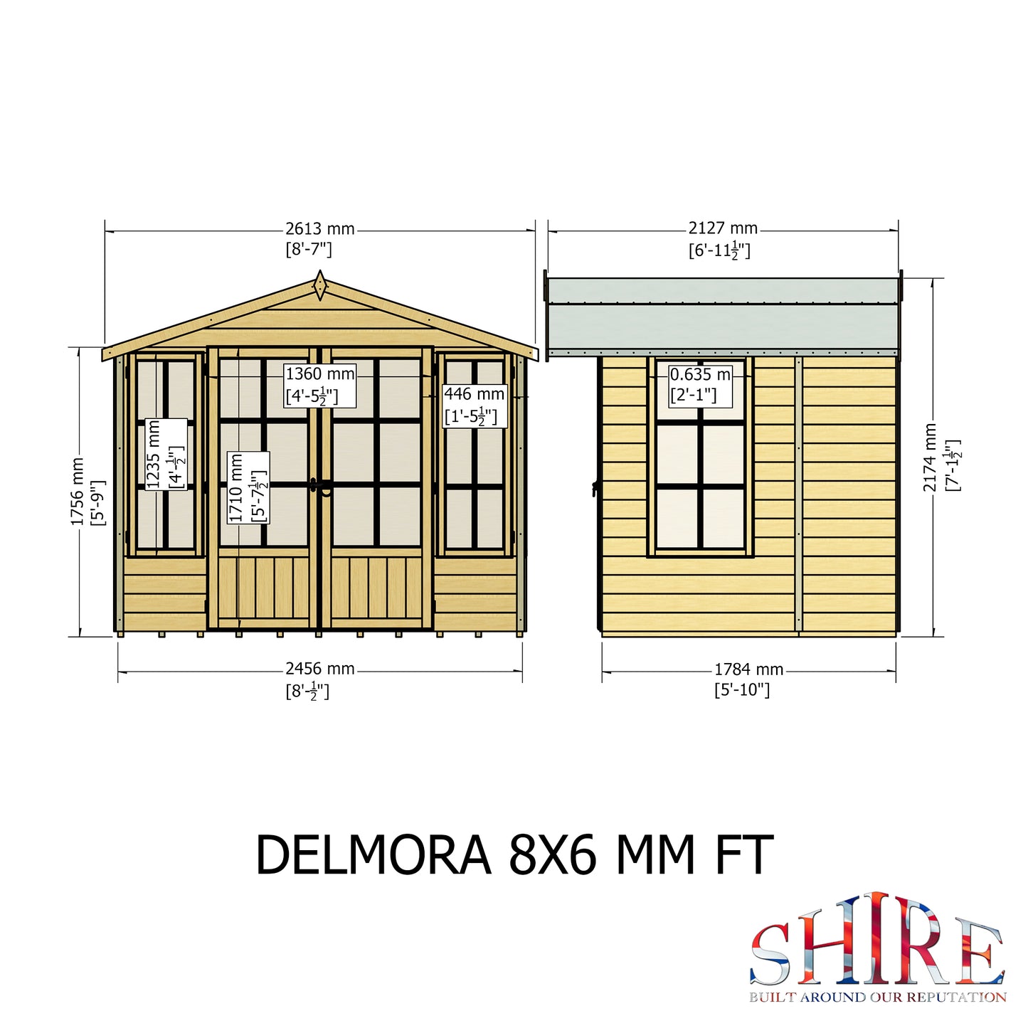 Shire Delmora Tongue and Groove Summerhouse 8' x 6'