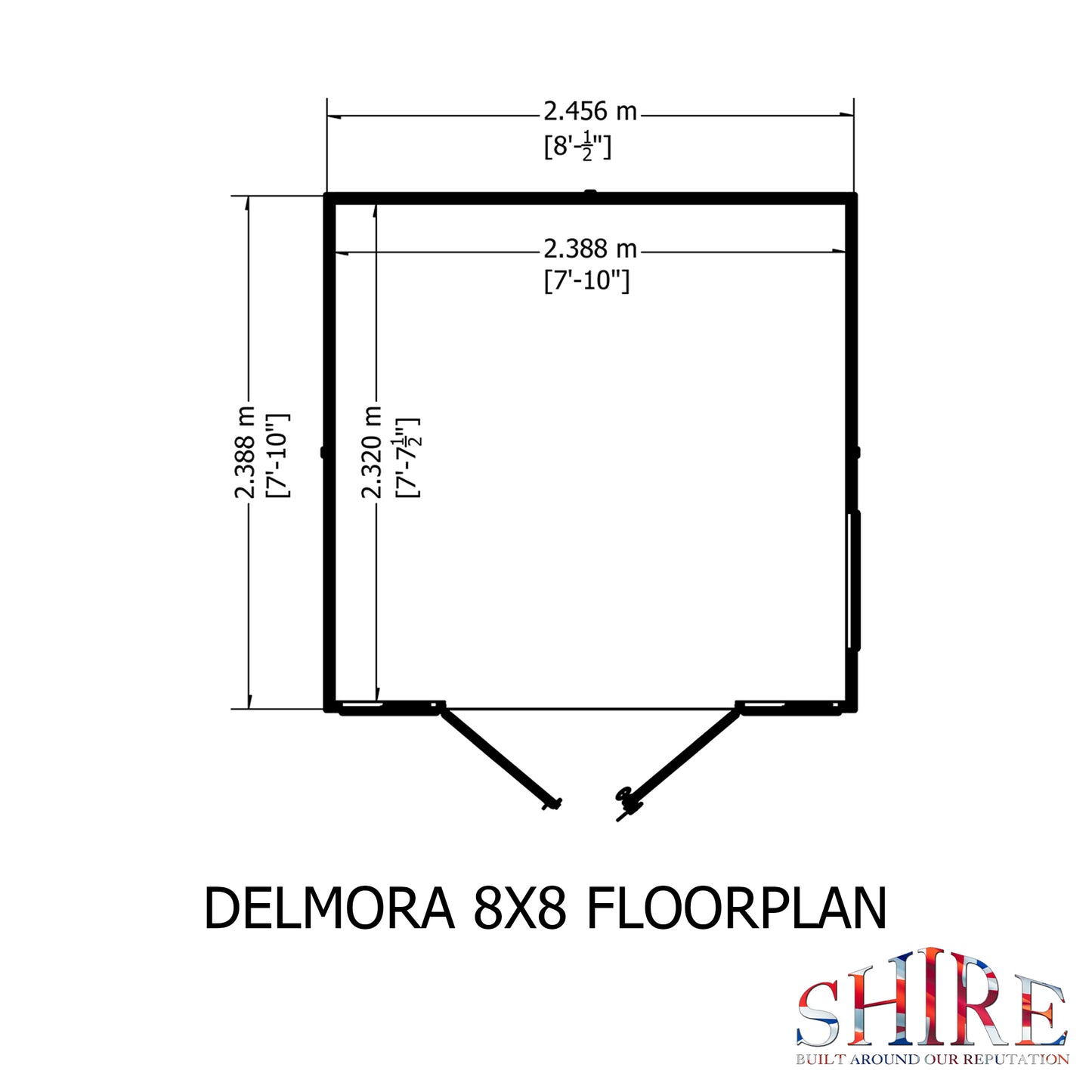 Shire Delmora Tongue and Groove Summerhouse 8' x 8'