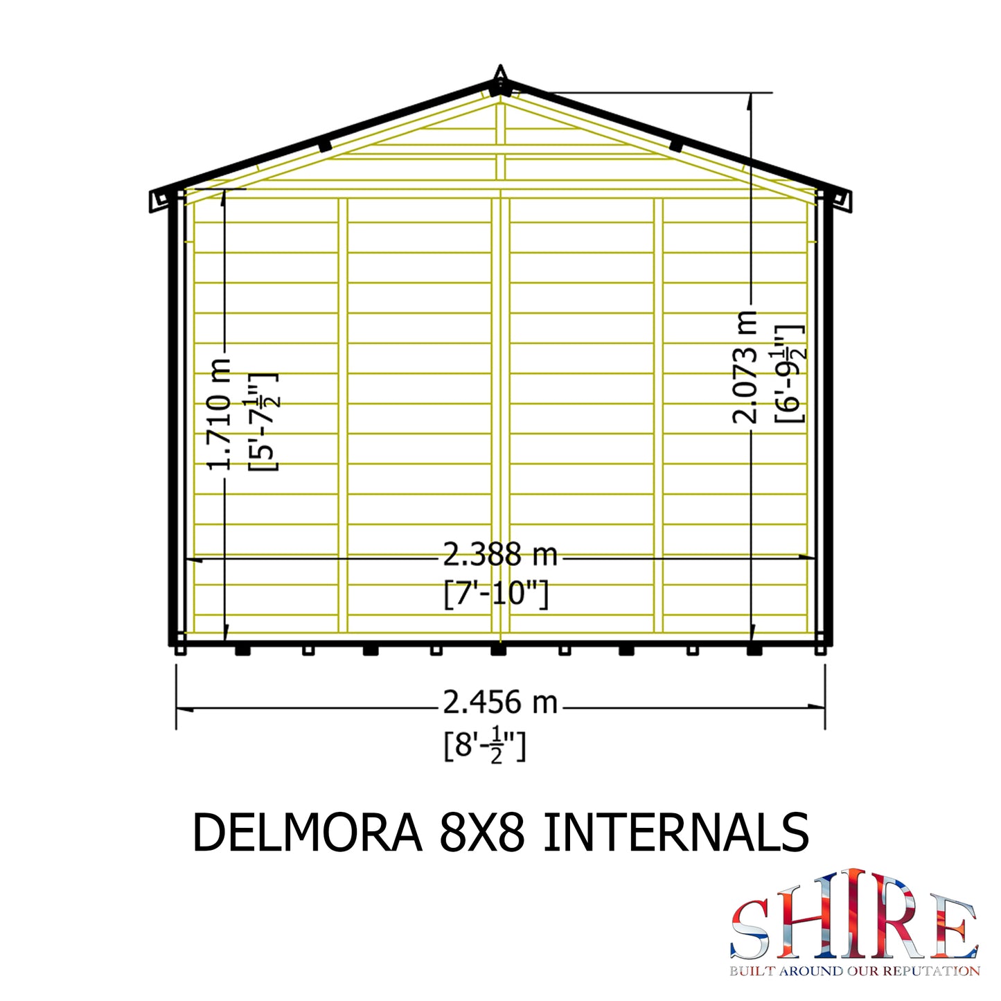 Shire Delmora Tongue and Groove Summerhouse 8' x 8'