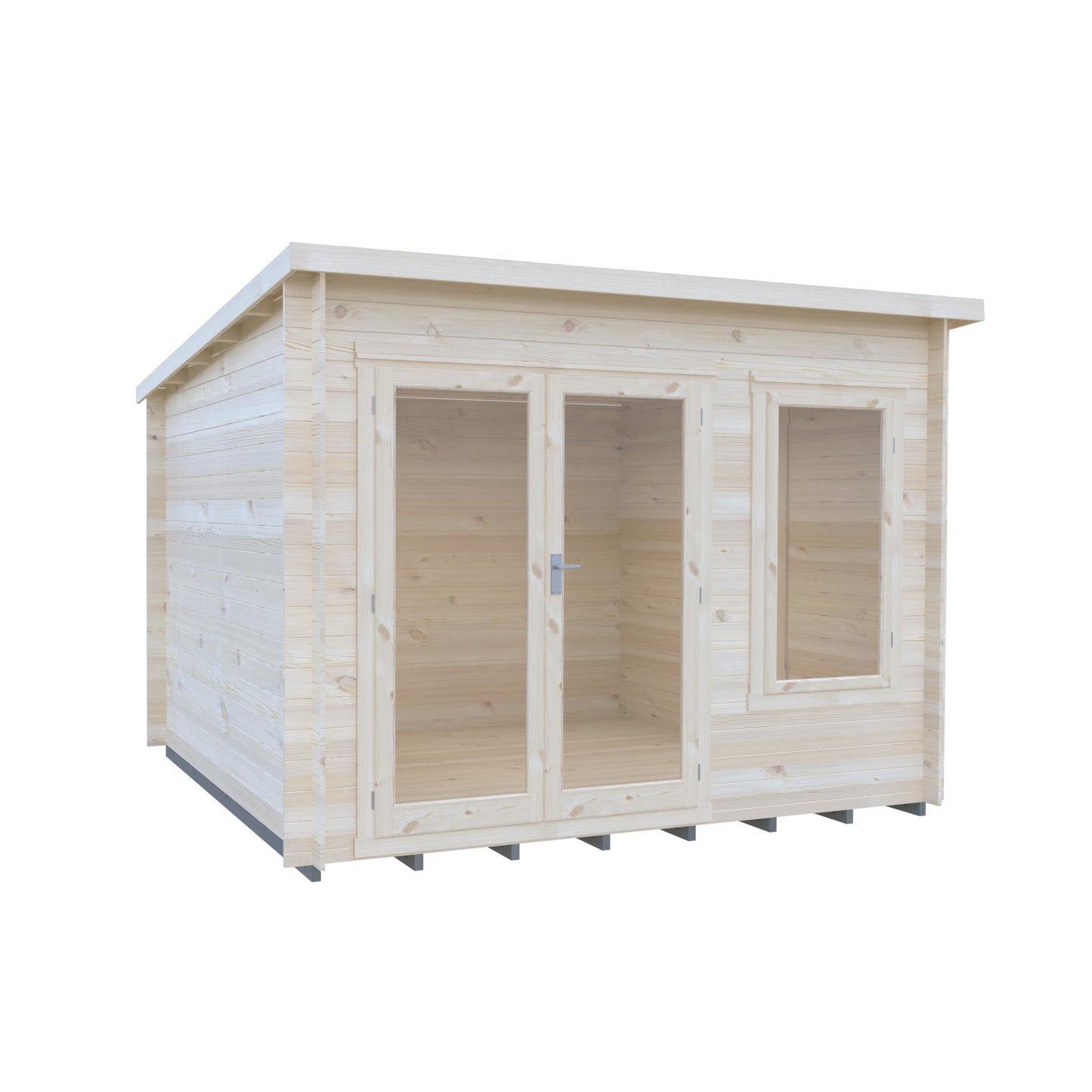 Shire Emneth Pent Log Cabin in 19mm Logs 10x10