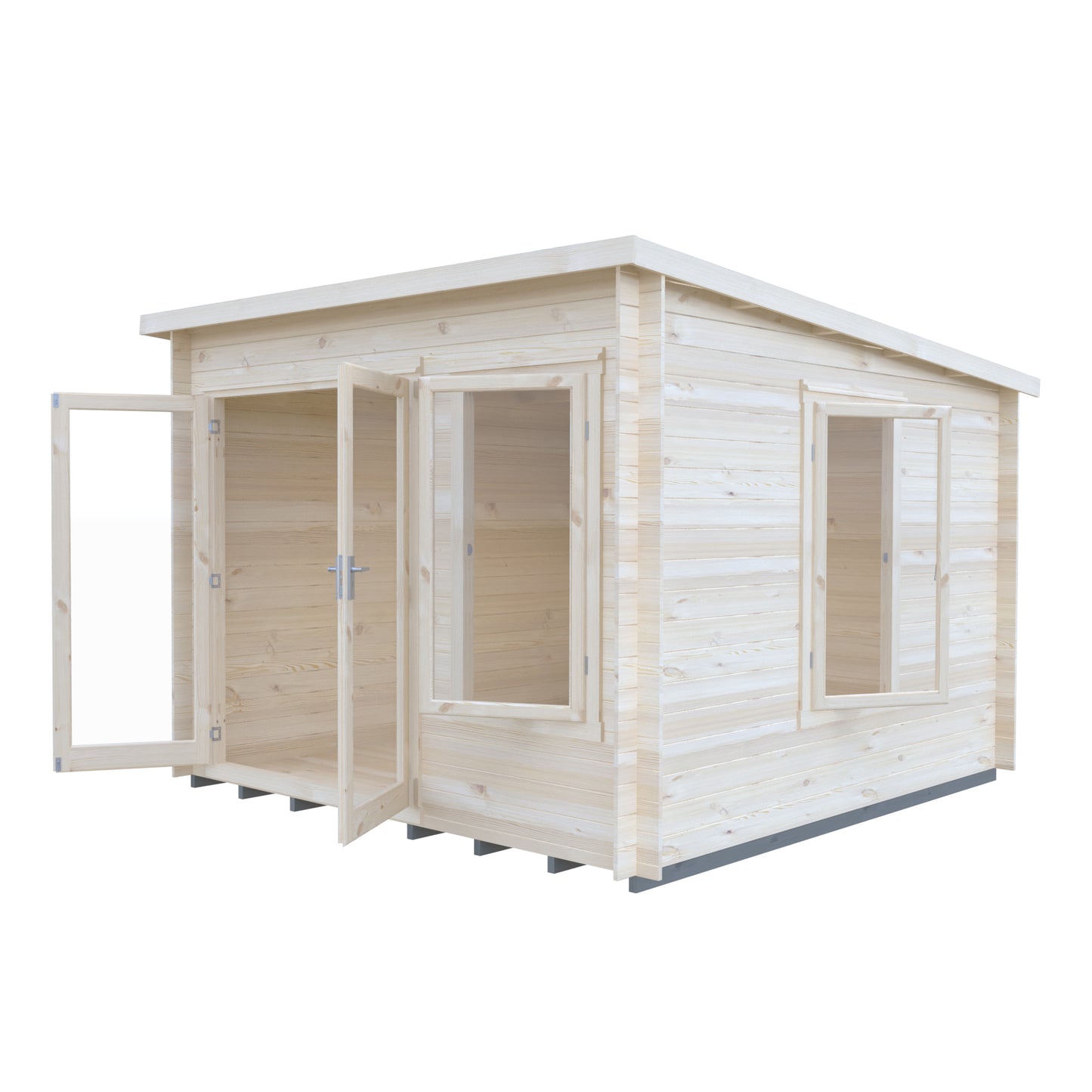 Shire Emneth Pent Log Cabin in 19mm Logs 10x10