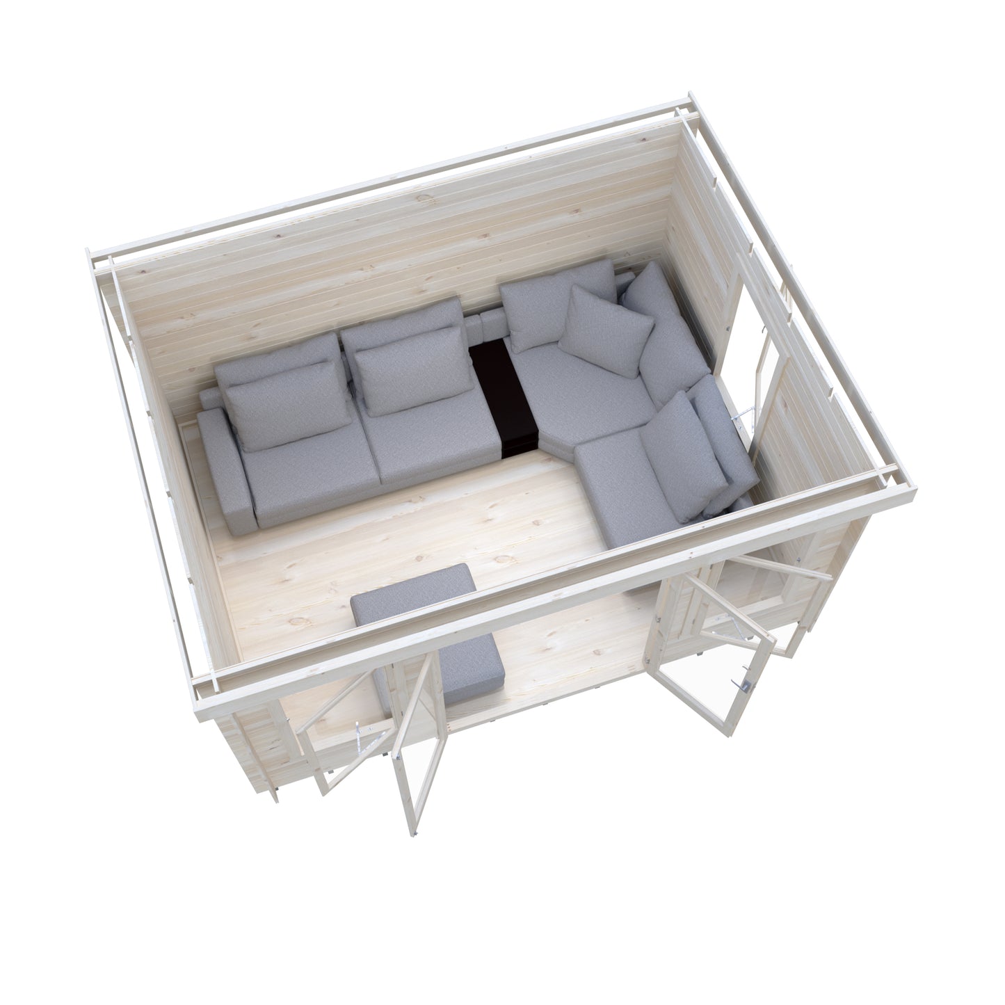 Shire Emneth Pent Log Cabin in 19mm Logs 10x13