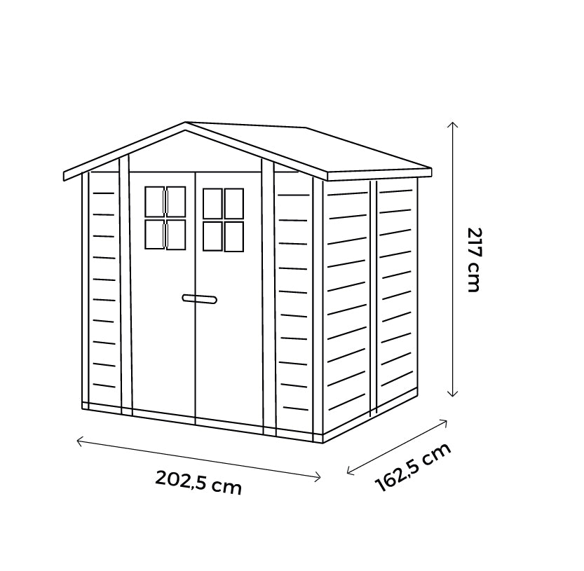 Shire Tuscany Evo PVC Plastic Garden Shed Evo 200