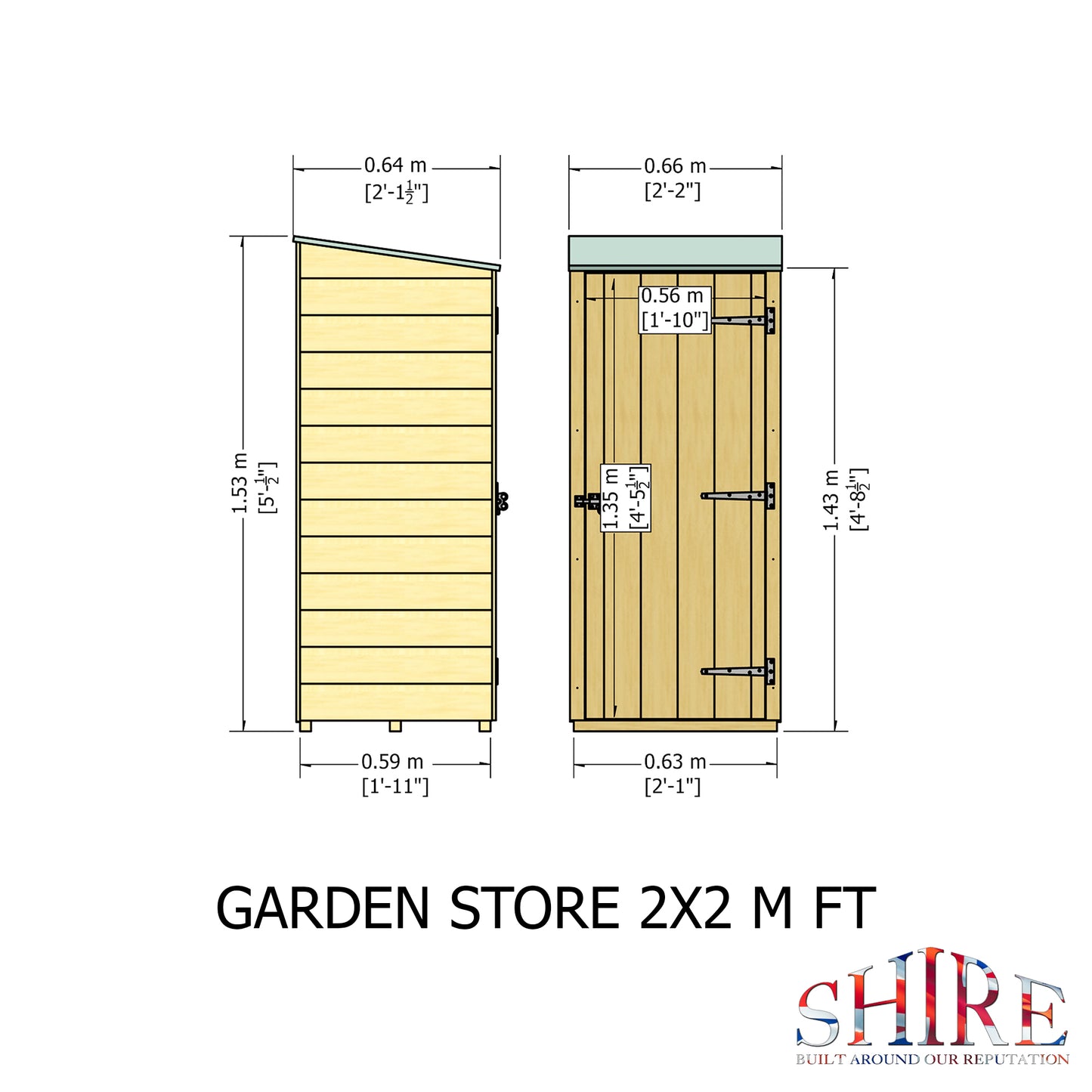 Shire Wooden Garden Store 2x2