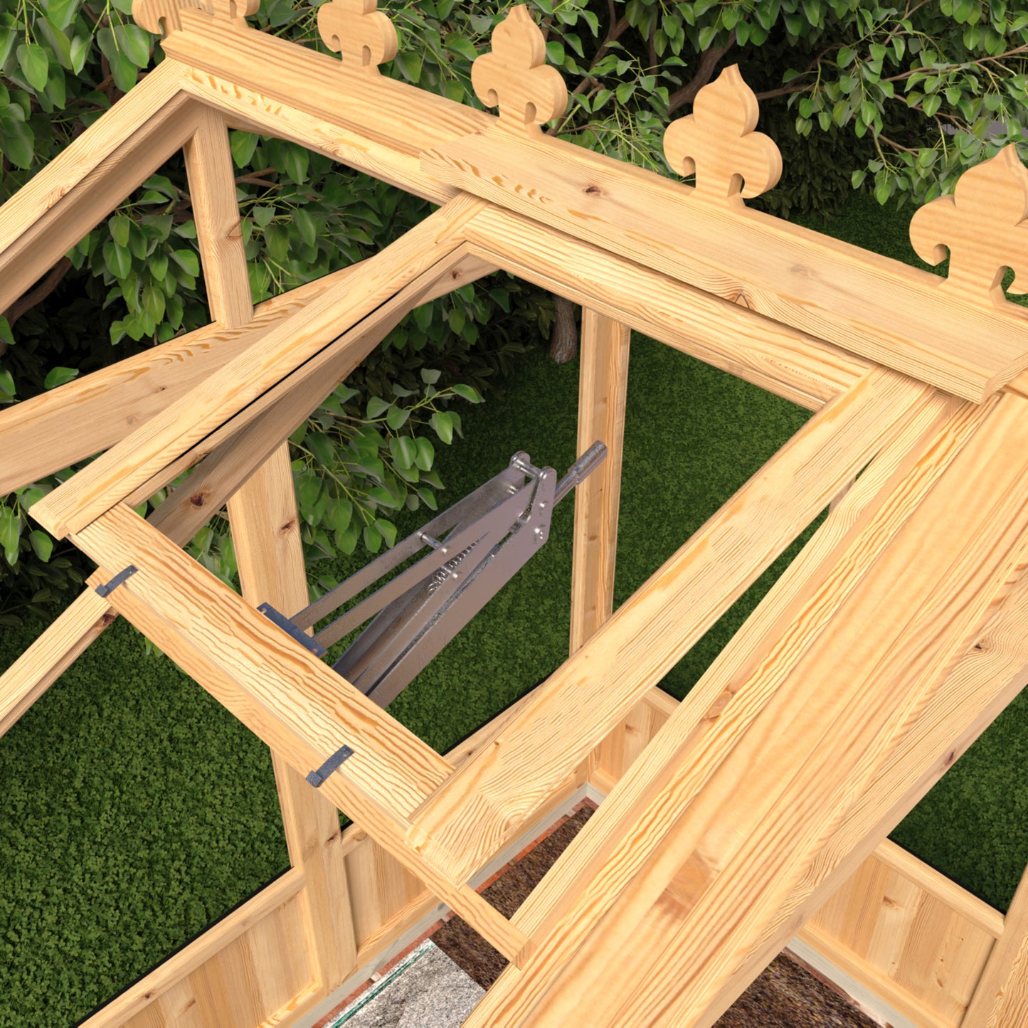 Shire Holkham Wooden Apex Greenhouse 6' x 16'