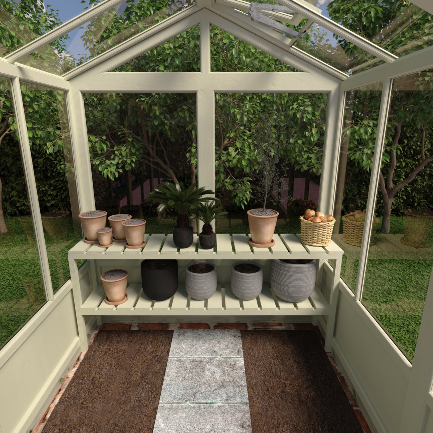 Shire Holkham Wooden Apex Greenhouse 6' x 12'
