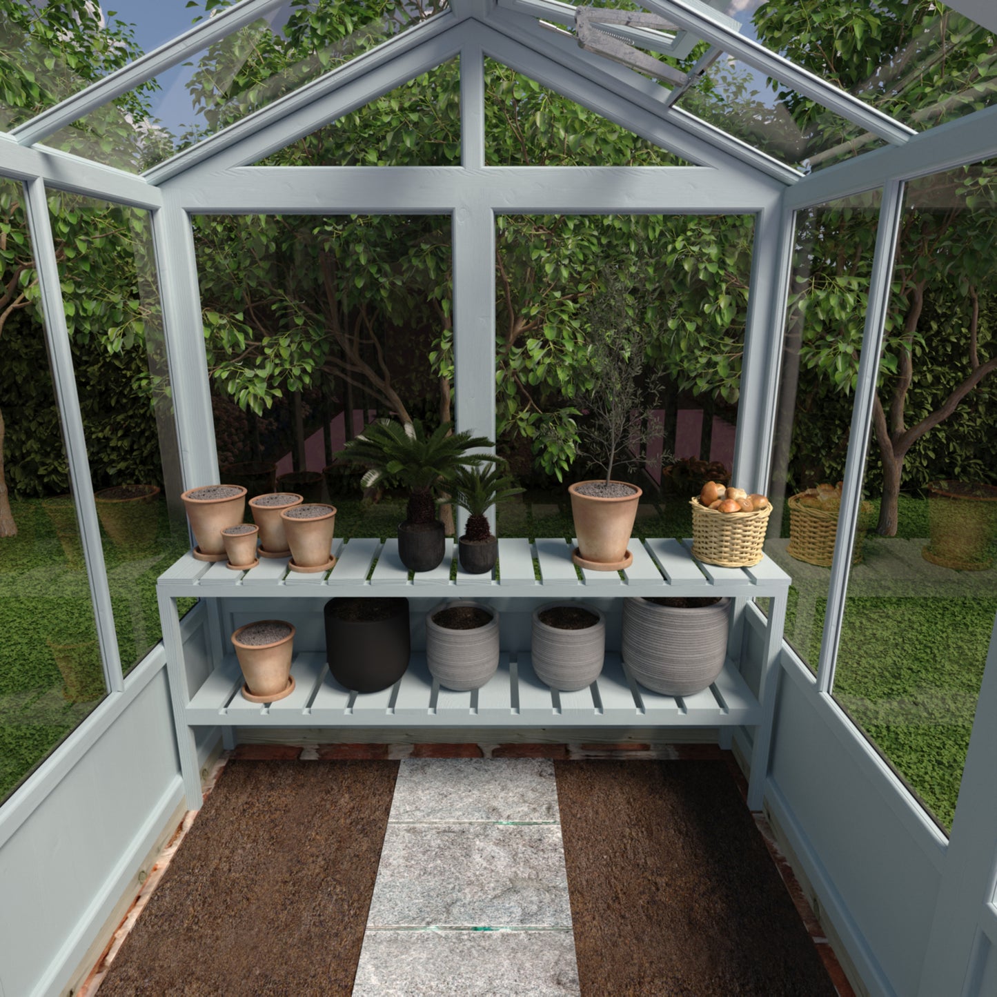 Shire Holkham Wooden Apex Greenhouse 6' x 12'