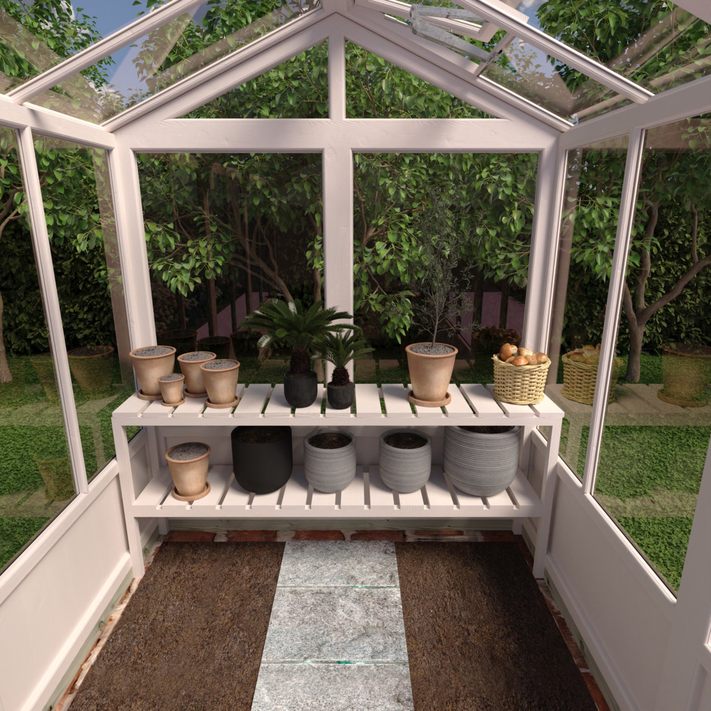 Shire Holkham Wooden Apex Greenhouse 6' x 12'