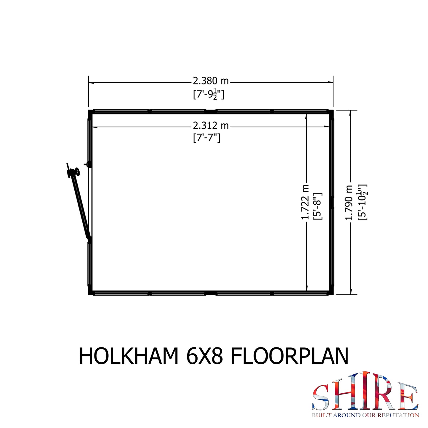 Shire Holkham Wooden Apex Greenhouse 6' x 8'