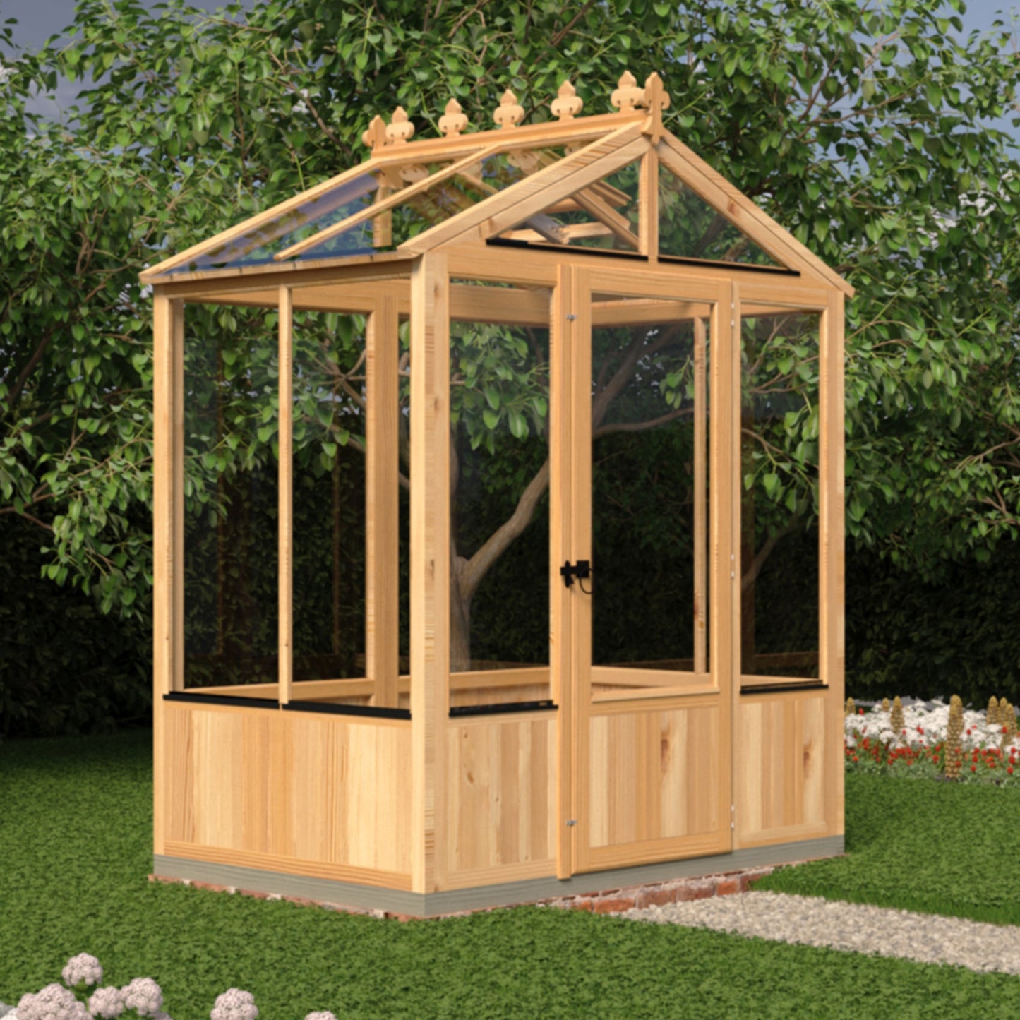 Shire Holkham Wooden Apex Greenhouse 4' x 6'