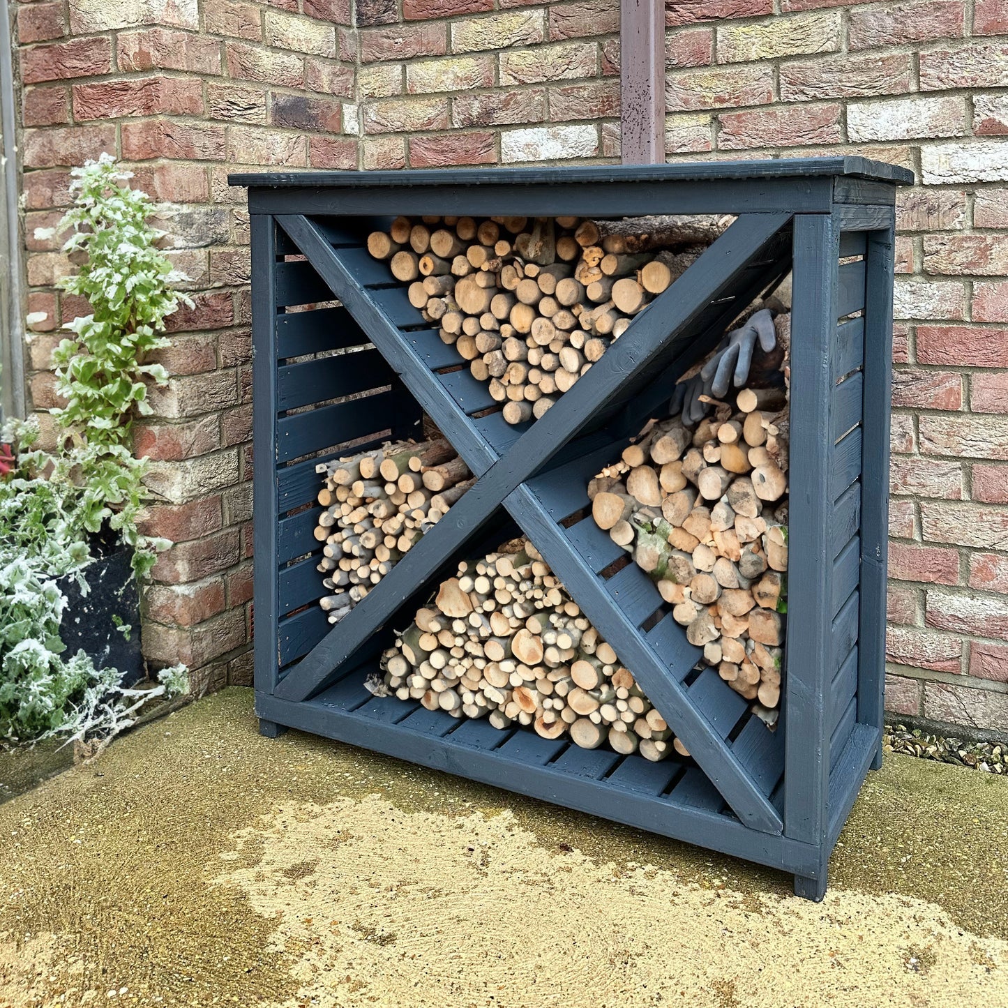 Shire 3 x 1 Woodlowe Cross Log Store - Pressure Treated