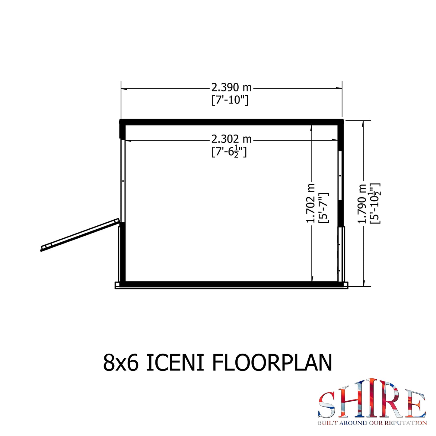 Shire Iceni Potting Shed 8 x 6 Style A