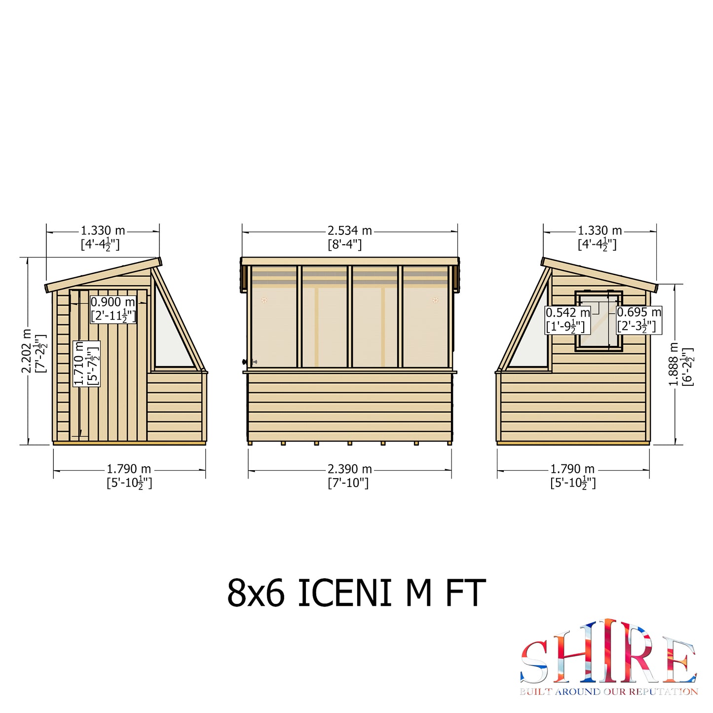 Shire Iceni Potting Shed 8 x 6 Style A