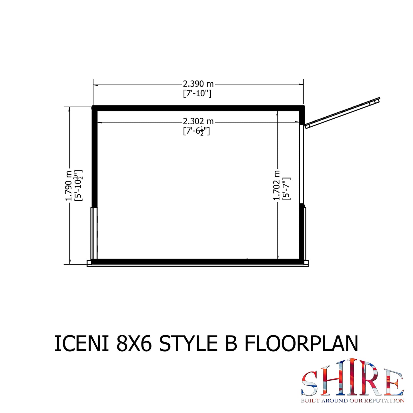Shire Iceni Potting Shed 8 x 6 Style B