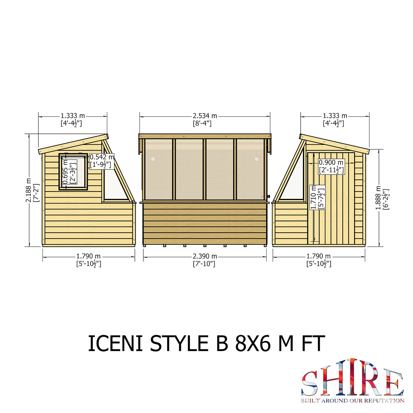 Shire Iceni Potting Shed 8 x 6 Style B