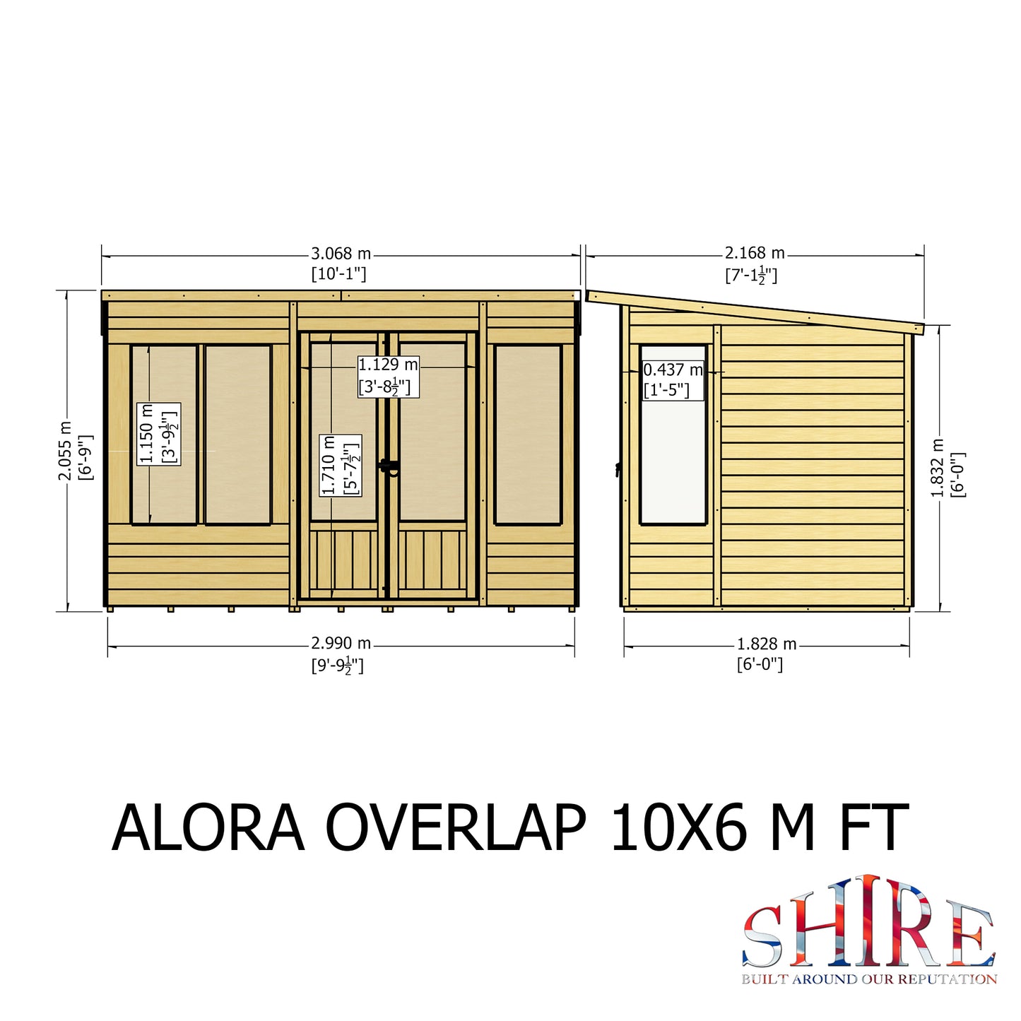 Shire Alora Pent Summerhouse 10x6