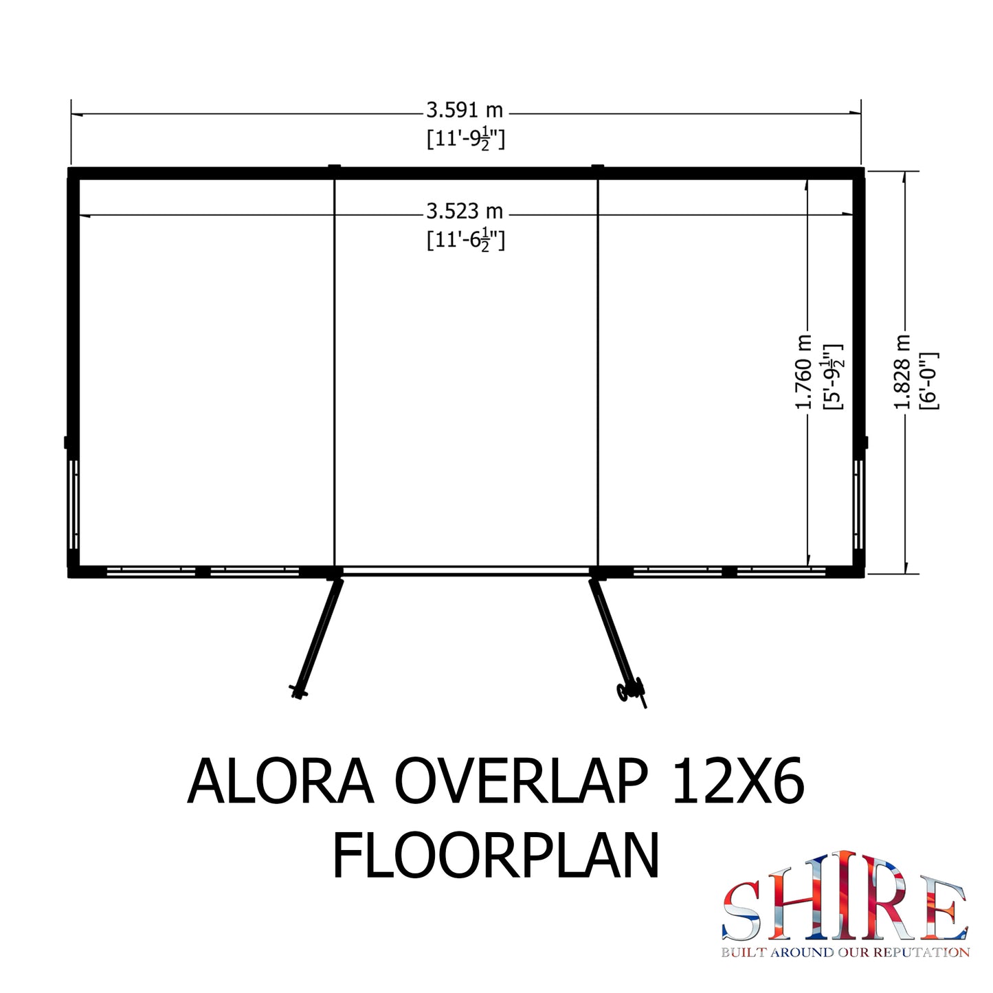 Shire Alora Pent Summerhouse 12x6