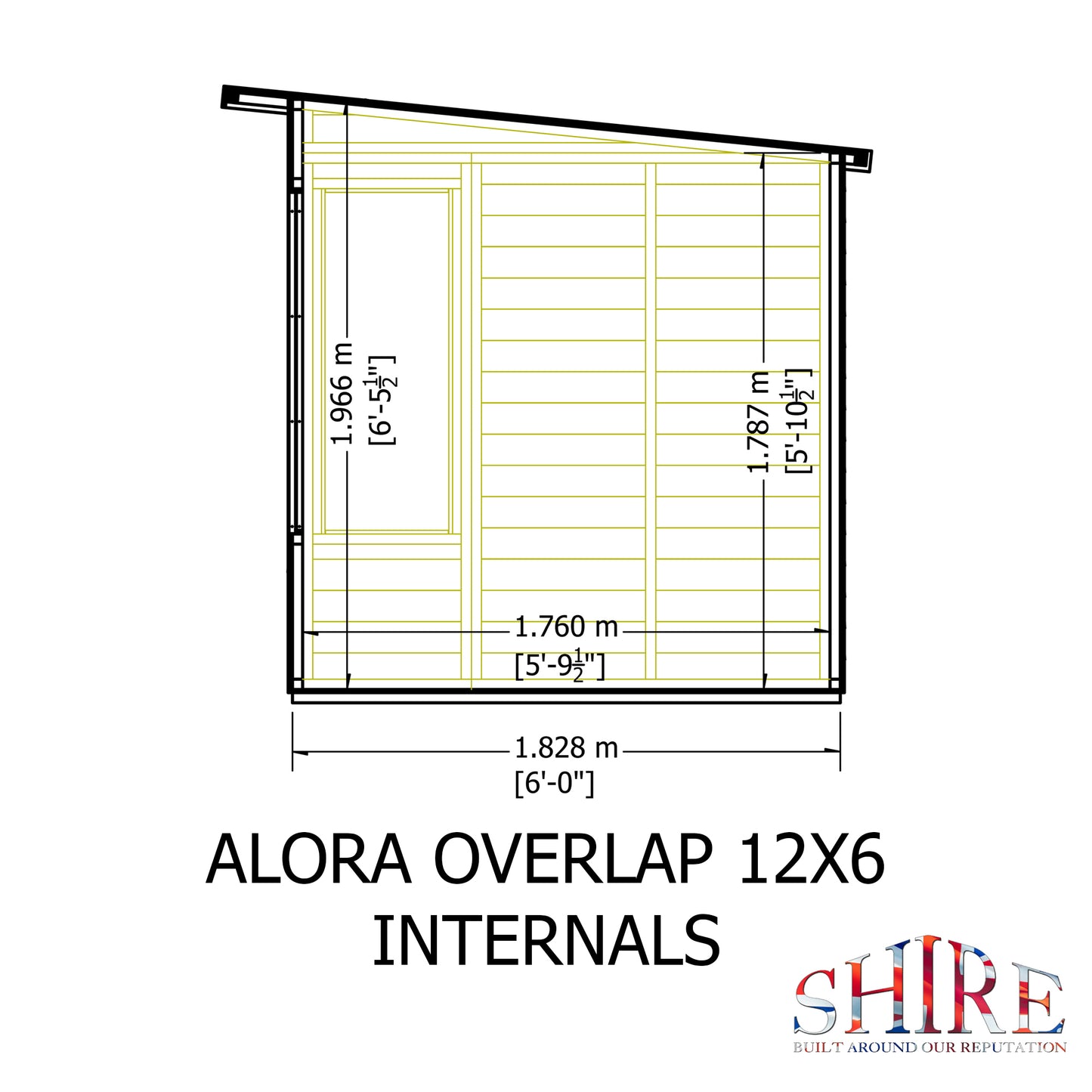 Shire Alora Pent Summerhouse 12x6