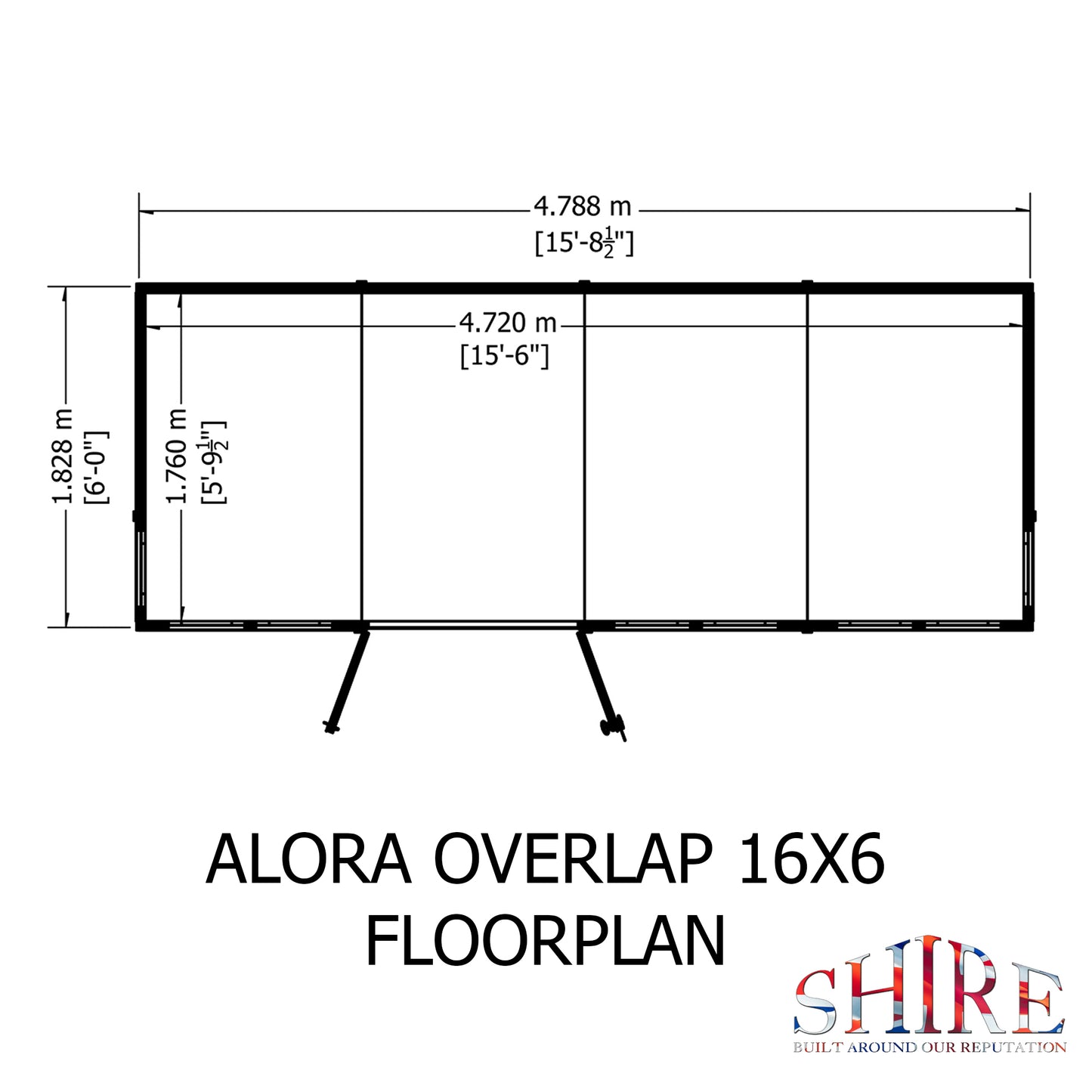 Shire Alora Pent Summerhouse 16x6