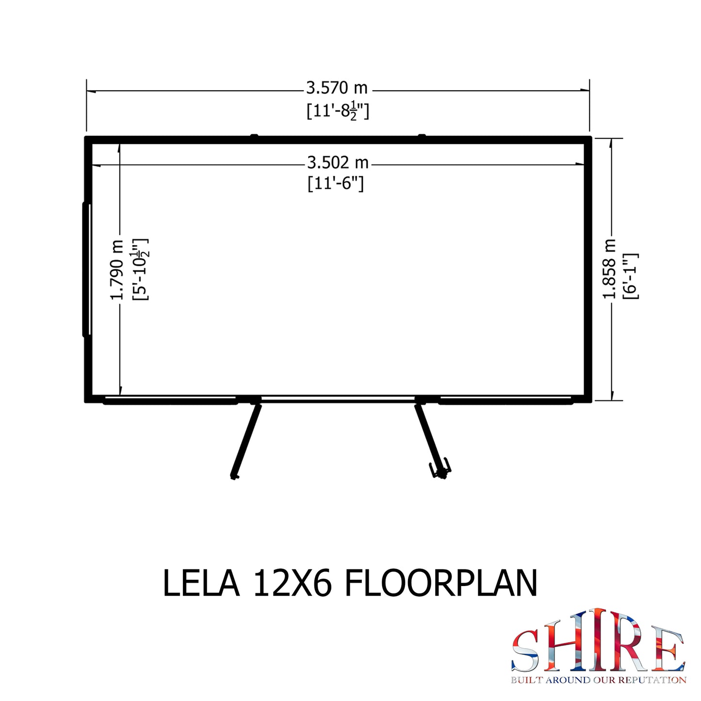 Shire Lela Pent Summerhouse 12x6