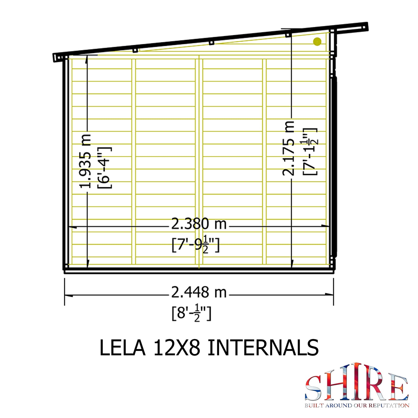 Shire Lela Pent Summerhouse 12x8