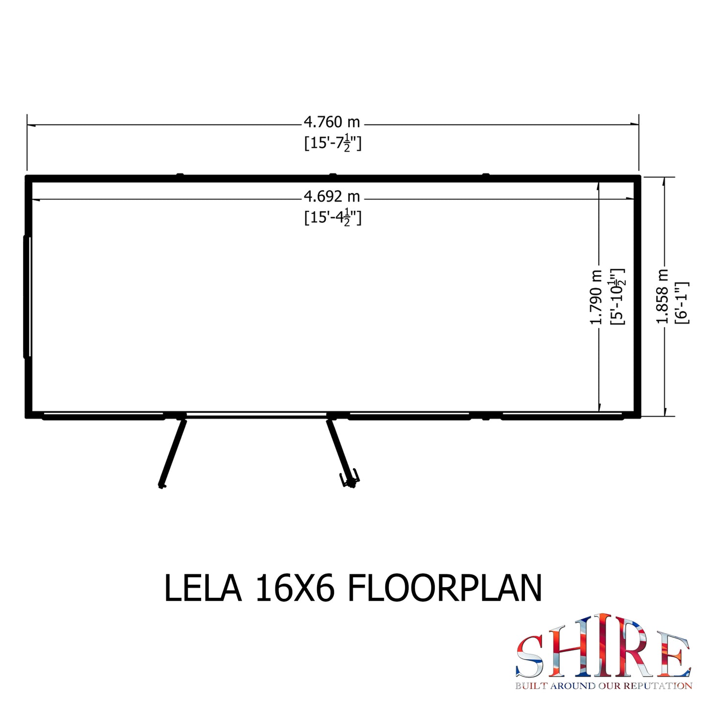 Shire Lela Pent Summerhouse 16x6