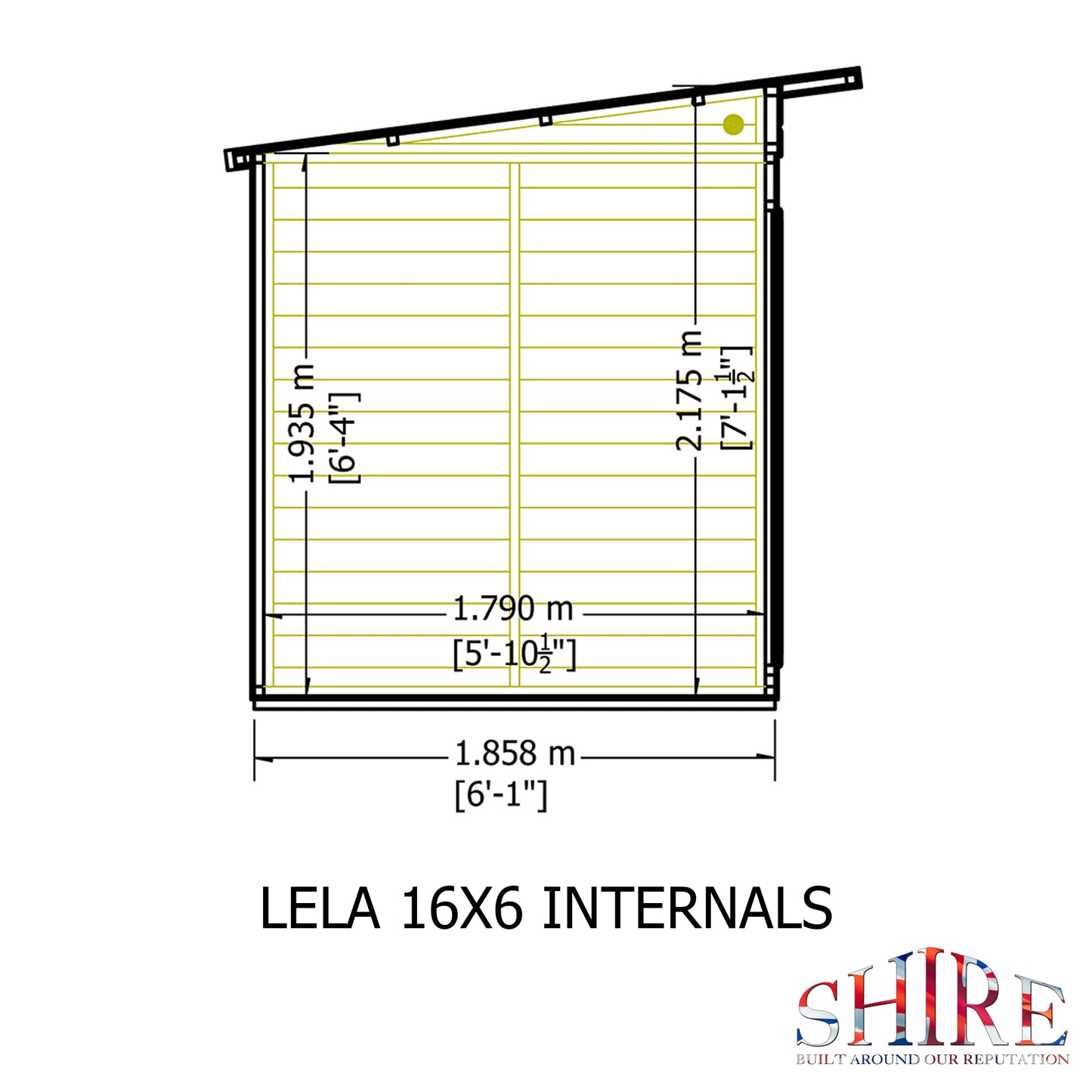 Shire Lela Pent Summerhouse 16x6