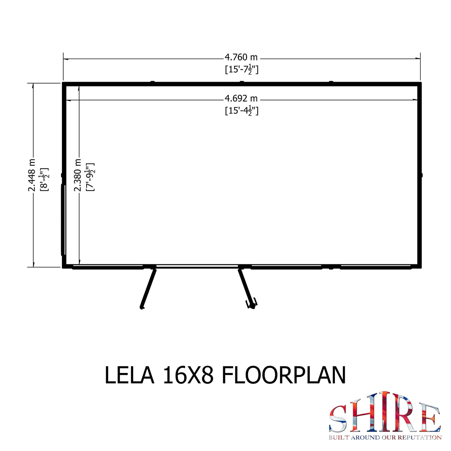 Shire Lela Pent Summerhouse 16x8