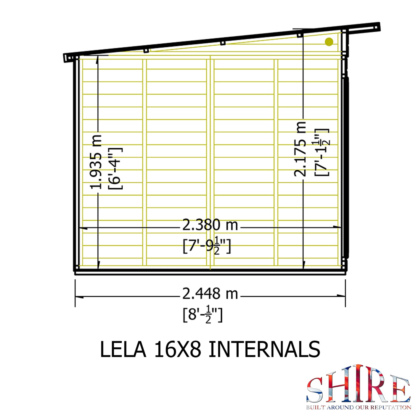 Shire Lela Pent Summerhouse 16x8