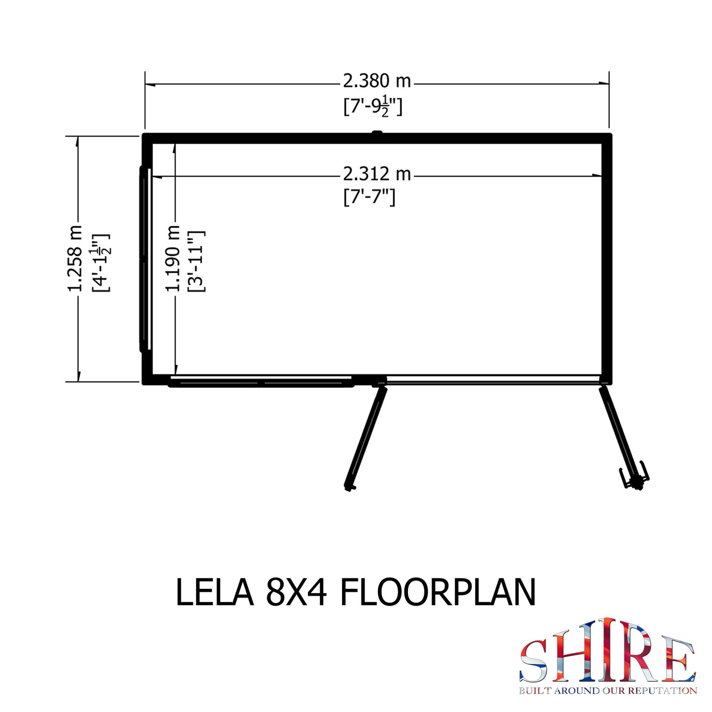 Shire Lela Pent Summerhouse 8x4