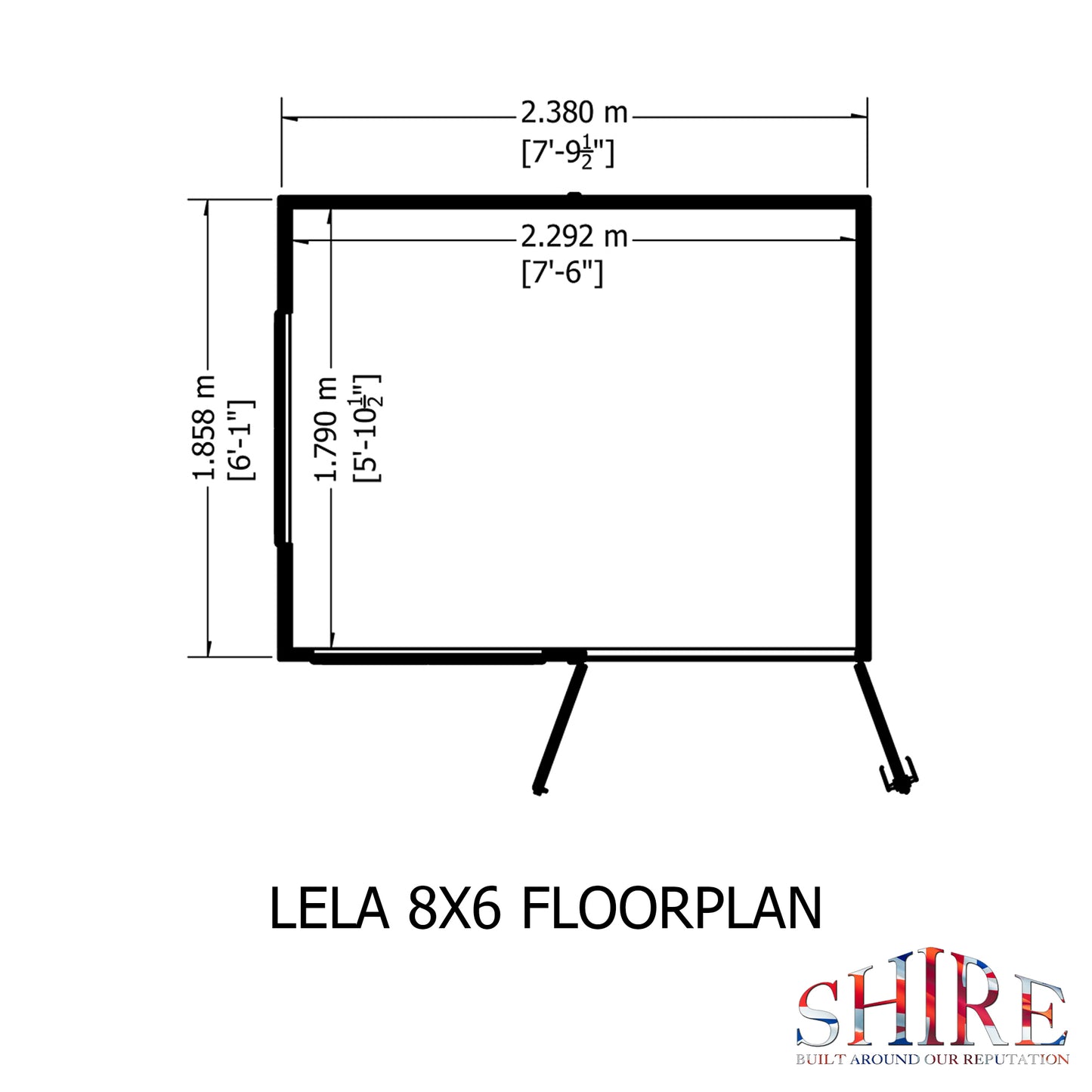 Shire Lela Pent Summerhouse 8x6