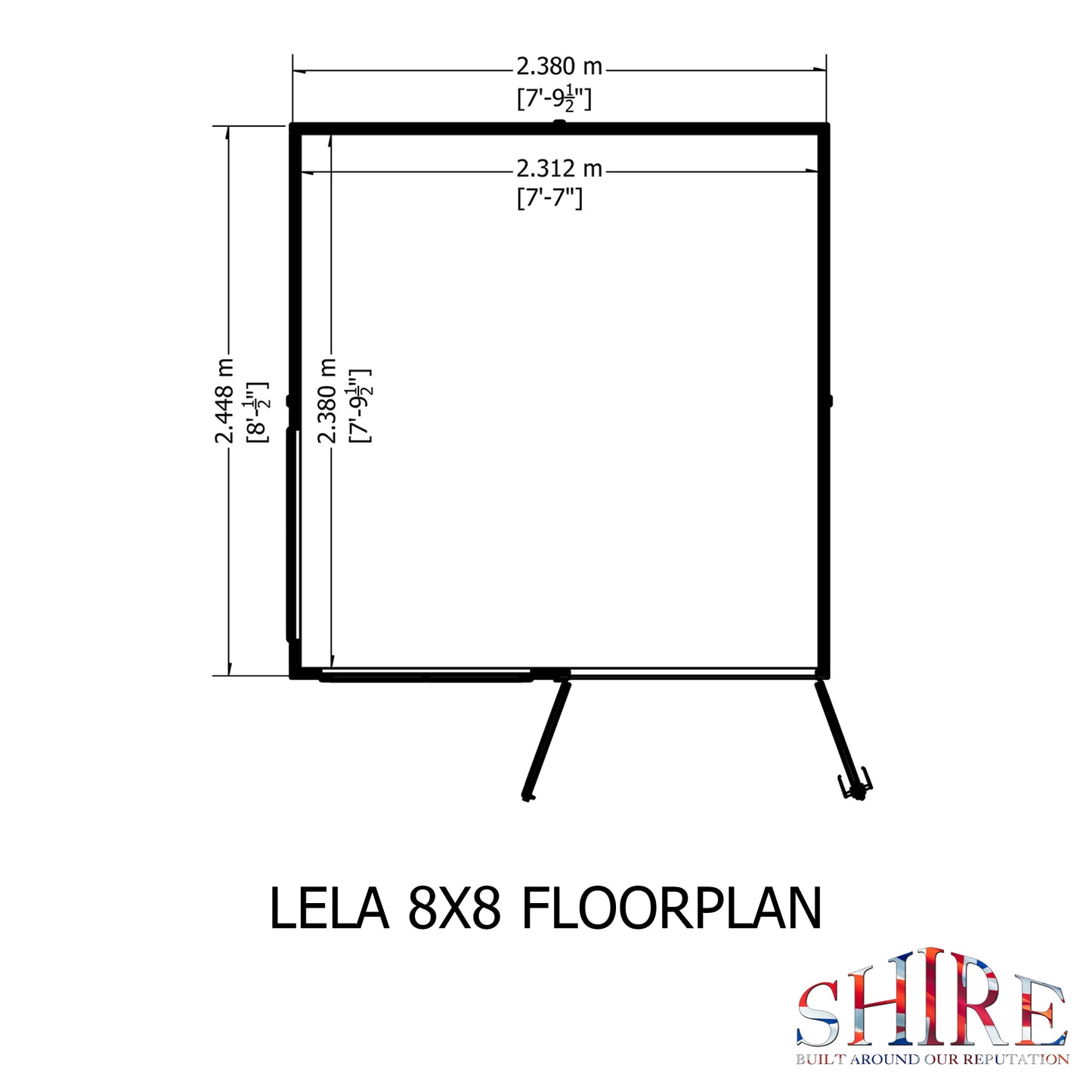 Shire Lela Pent Summerhouse 8x8