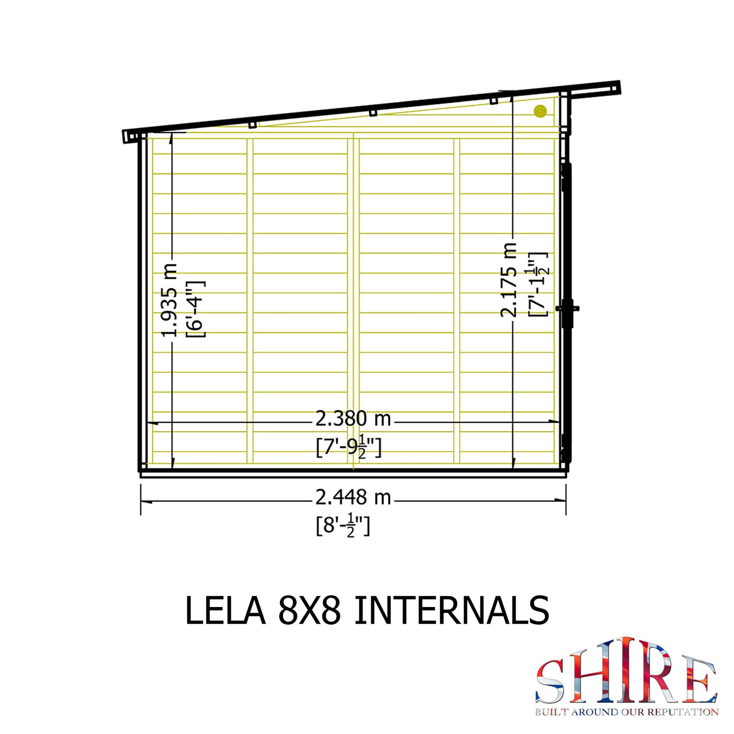 Shire Lela Pent Summerhouse 8x8