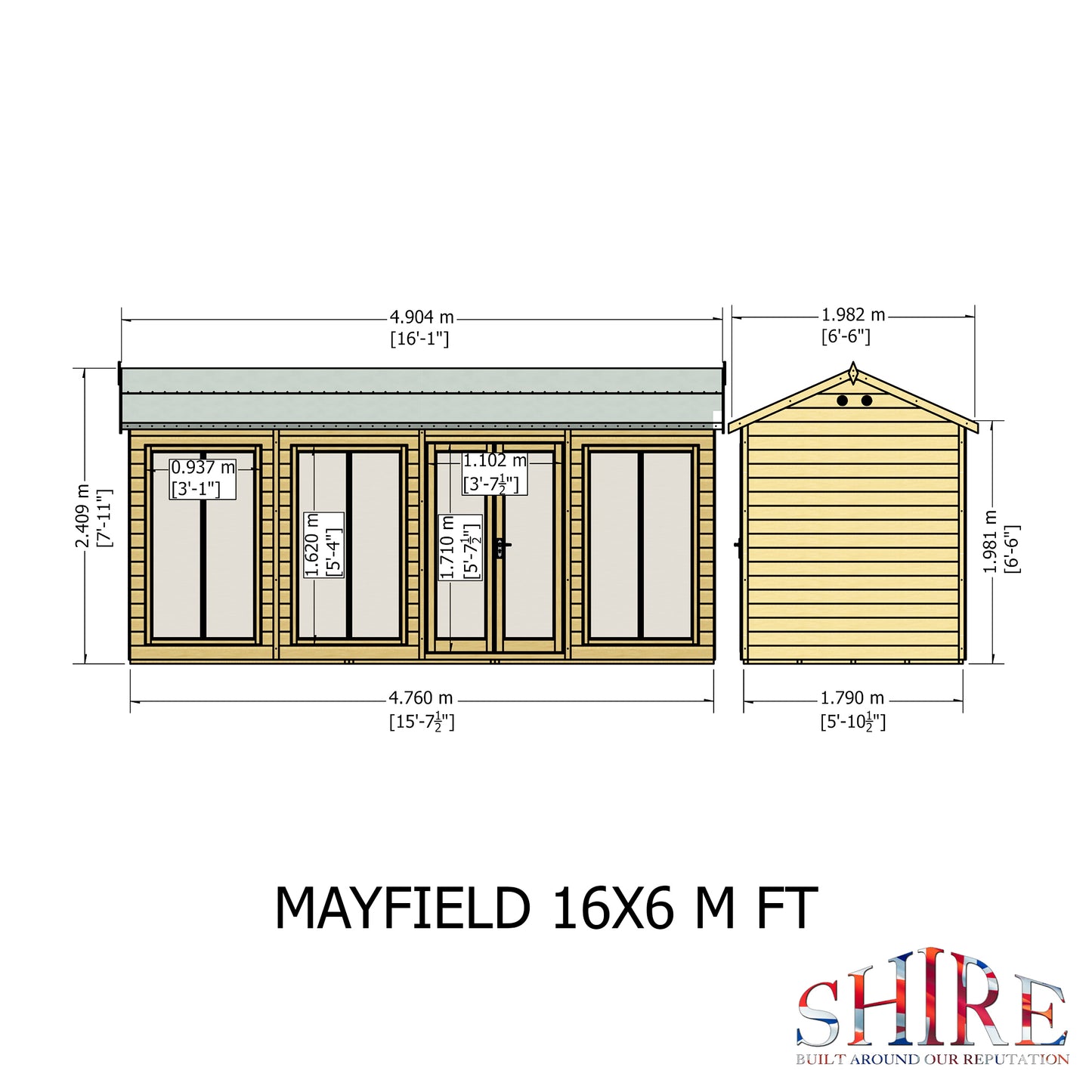 Shire Mayfield Summerhouse 16x6