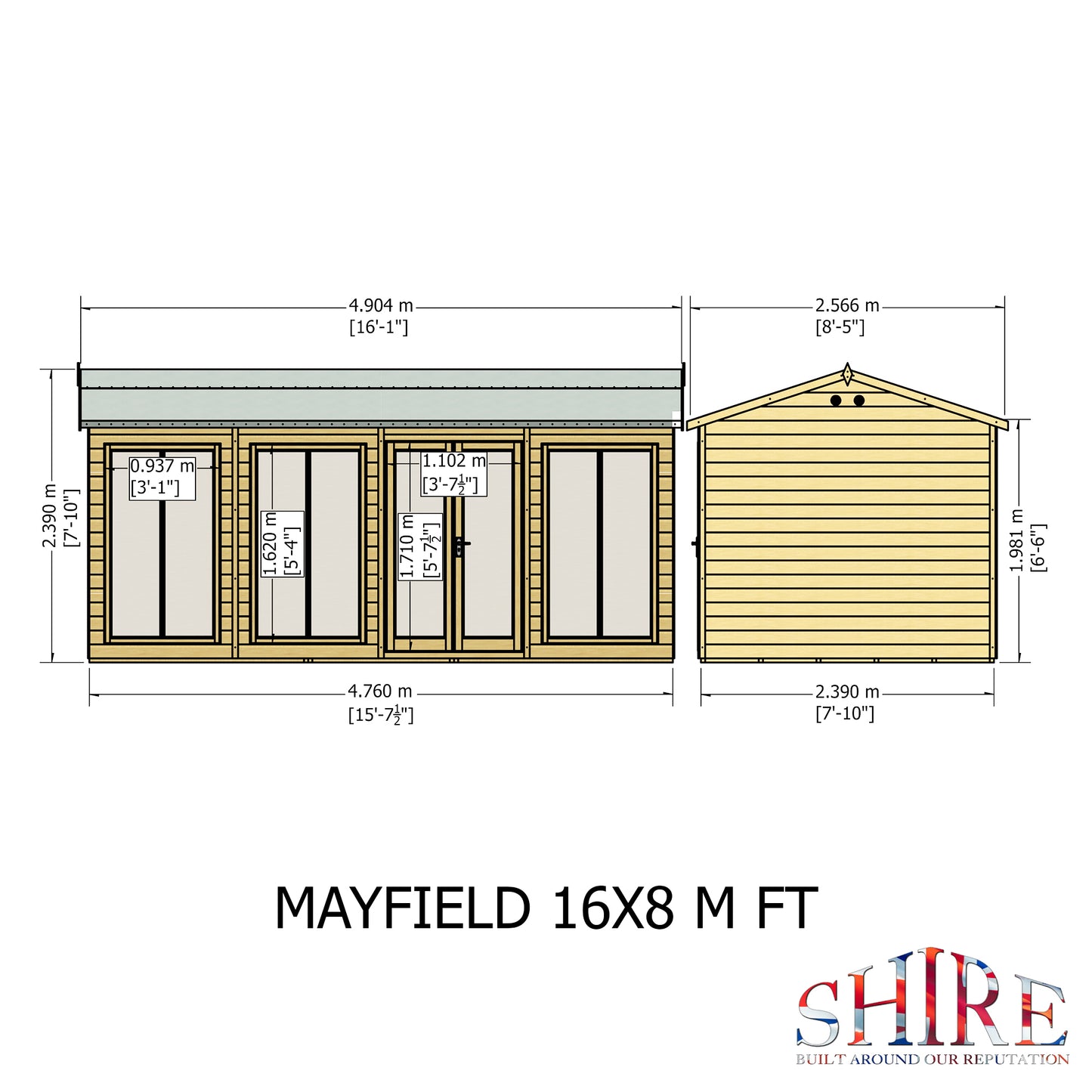 Shire Mayfield Summerhouse 16x8