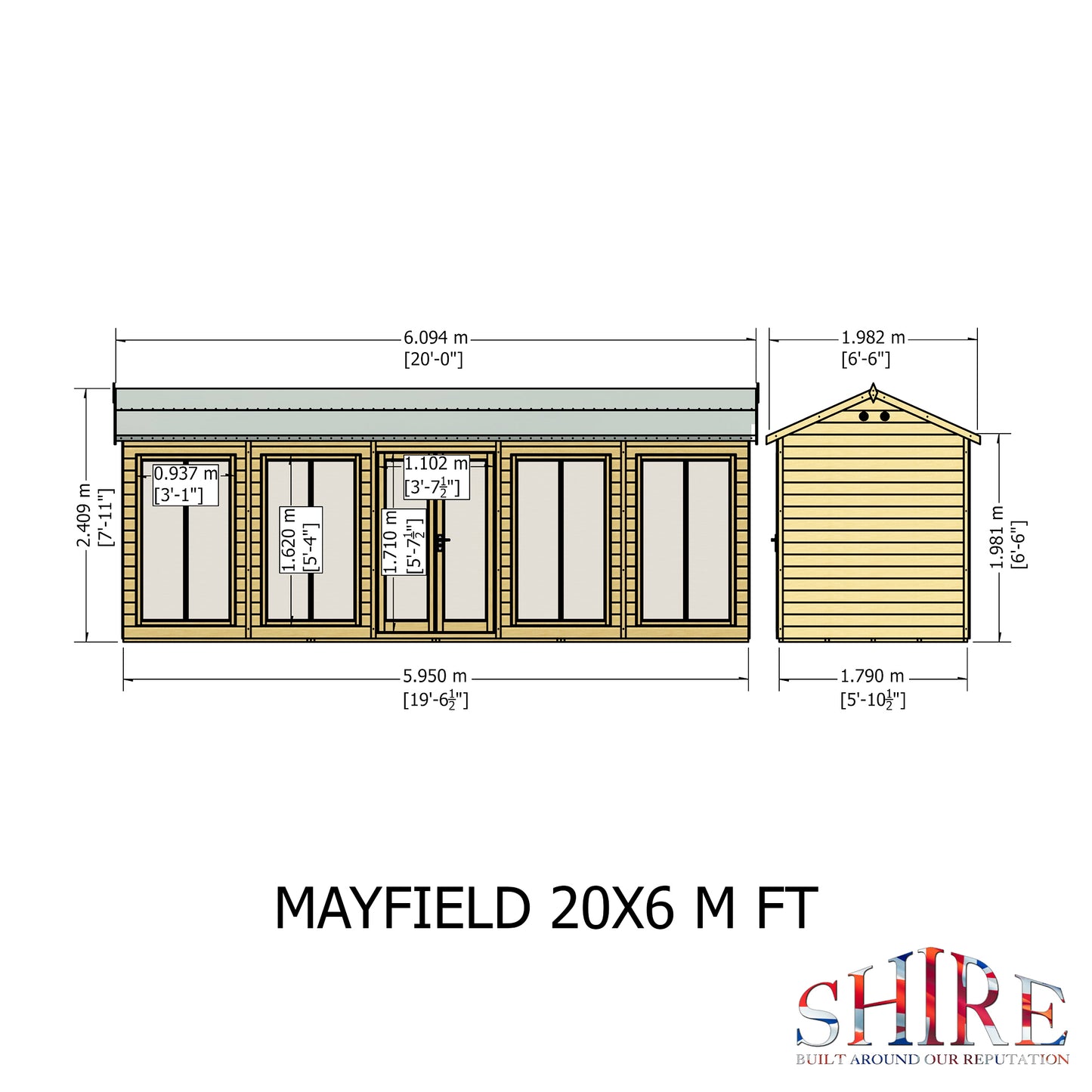 Shire Mayfield Summerhouse 20x6