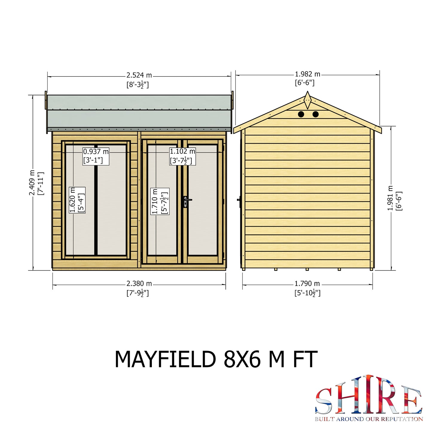 Shire Mayfield Summerhouse 8x6
