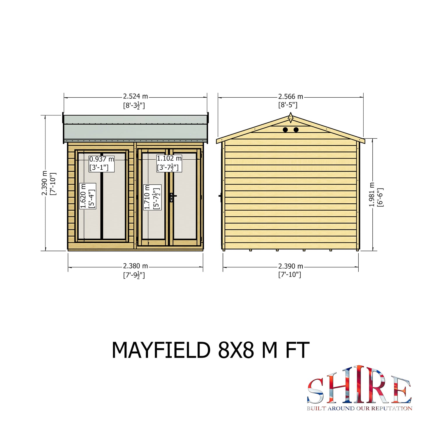 Shire Mayfield Summerhouse 8x8