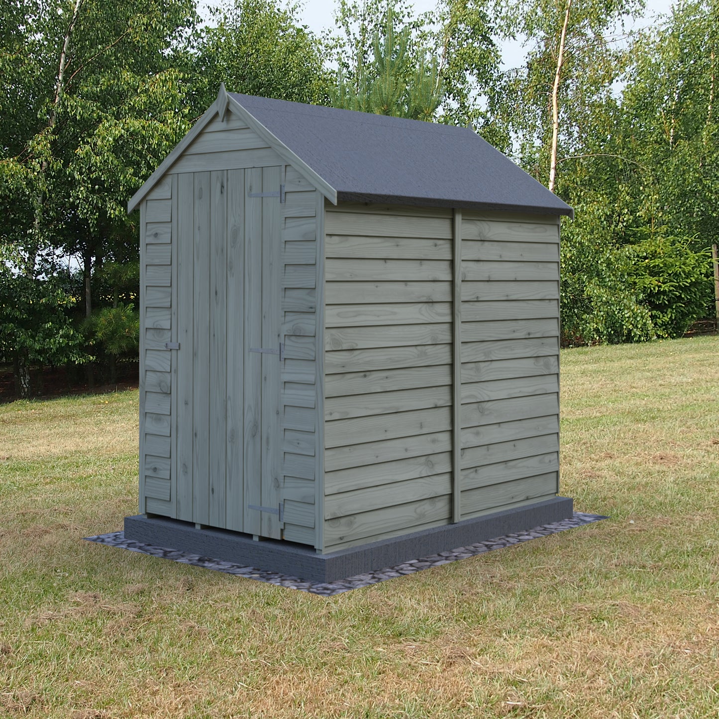 Shire Apex Pressure Treated Overlap Value Garden Shed 6x4
