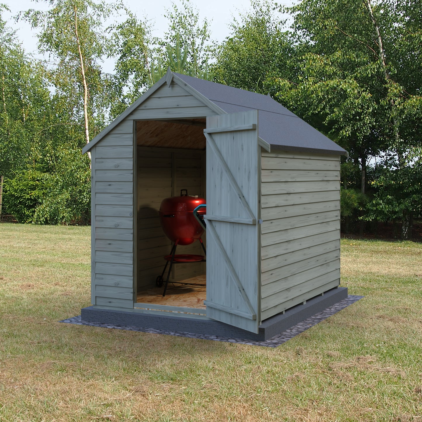 Shire Apex Pressure Treated Overlap Value Garden Shed 7x5