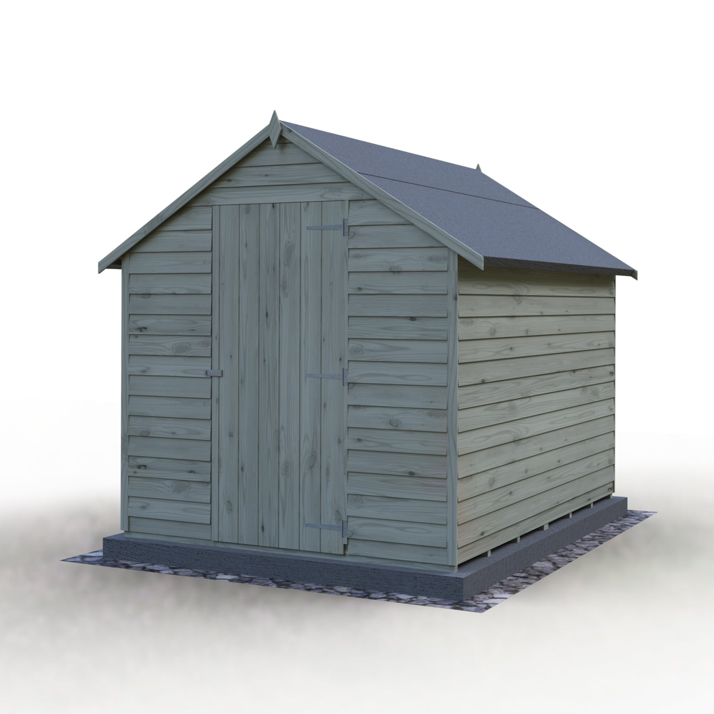 Shire Apex Pressure Treated Overlap Value Garden Shed 8x6