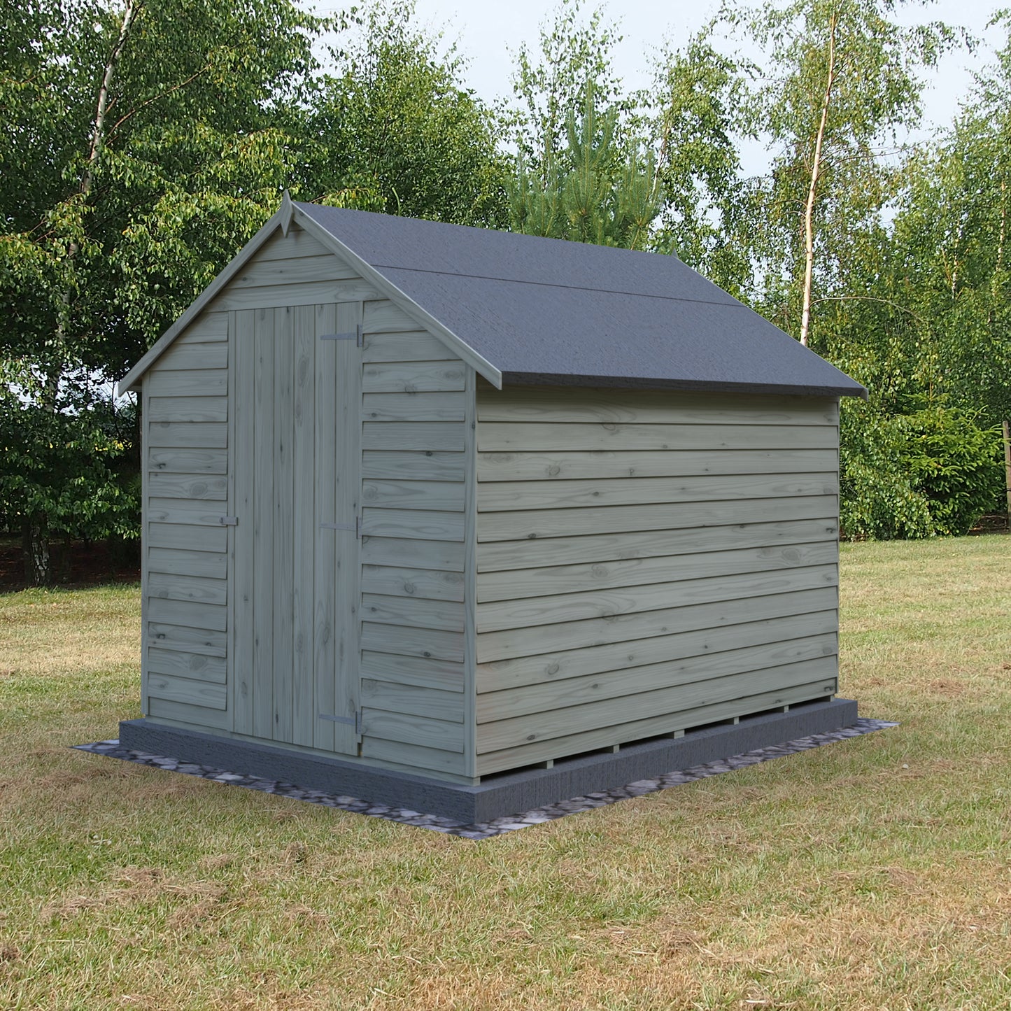 Shire Apex Pressure Treated Overlap Value Garden Shed 8x6